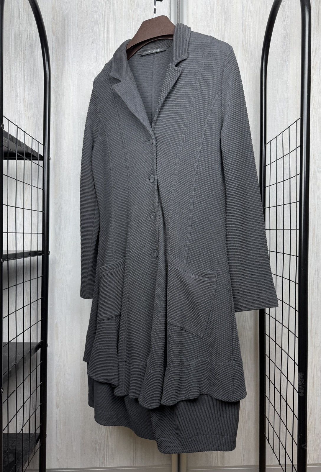 Other Elemente Clemente Avant Garde grey asymmetrical coatigan Size XL / US 12-14 / IT 48-50 - 6 Thumbnail
