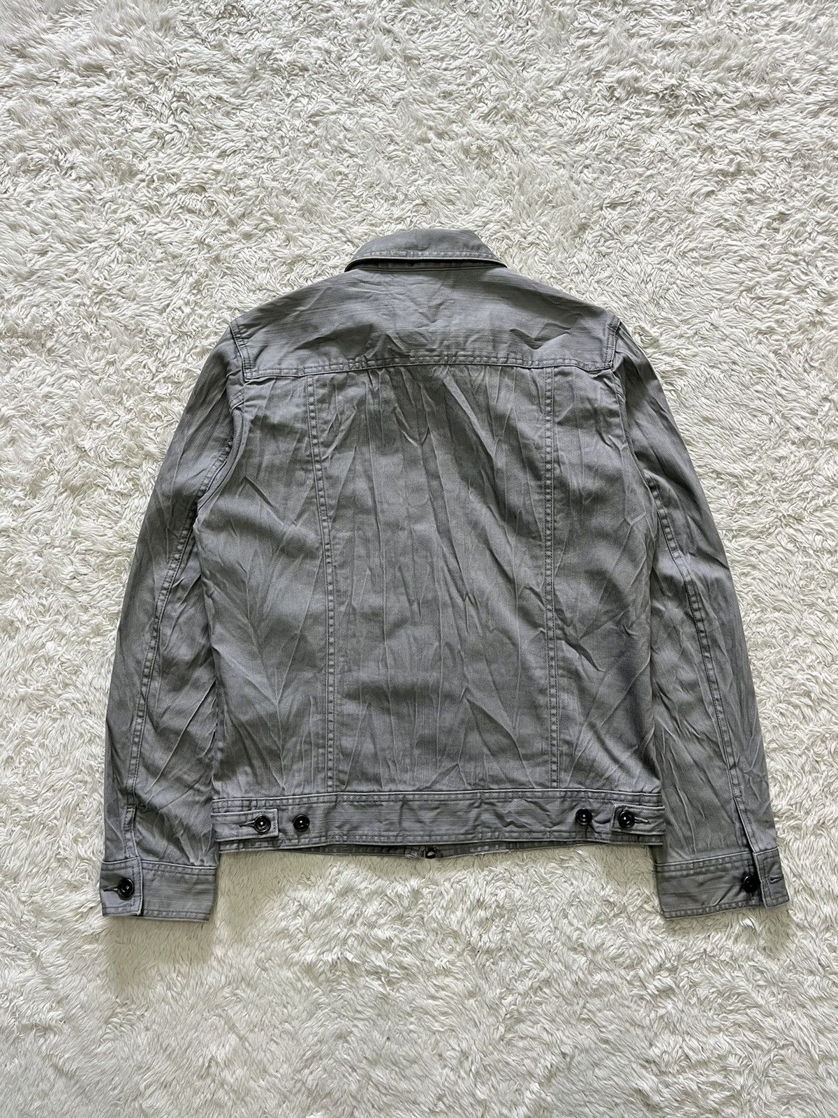 Issey Miyake × Tete Homme vintage tete homme herringbone twill wrinkled denim jacket Size US M / EU 48-50 / 2 - 11 Thumbnail