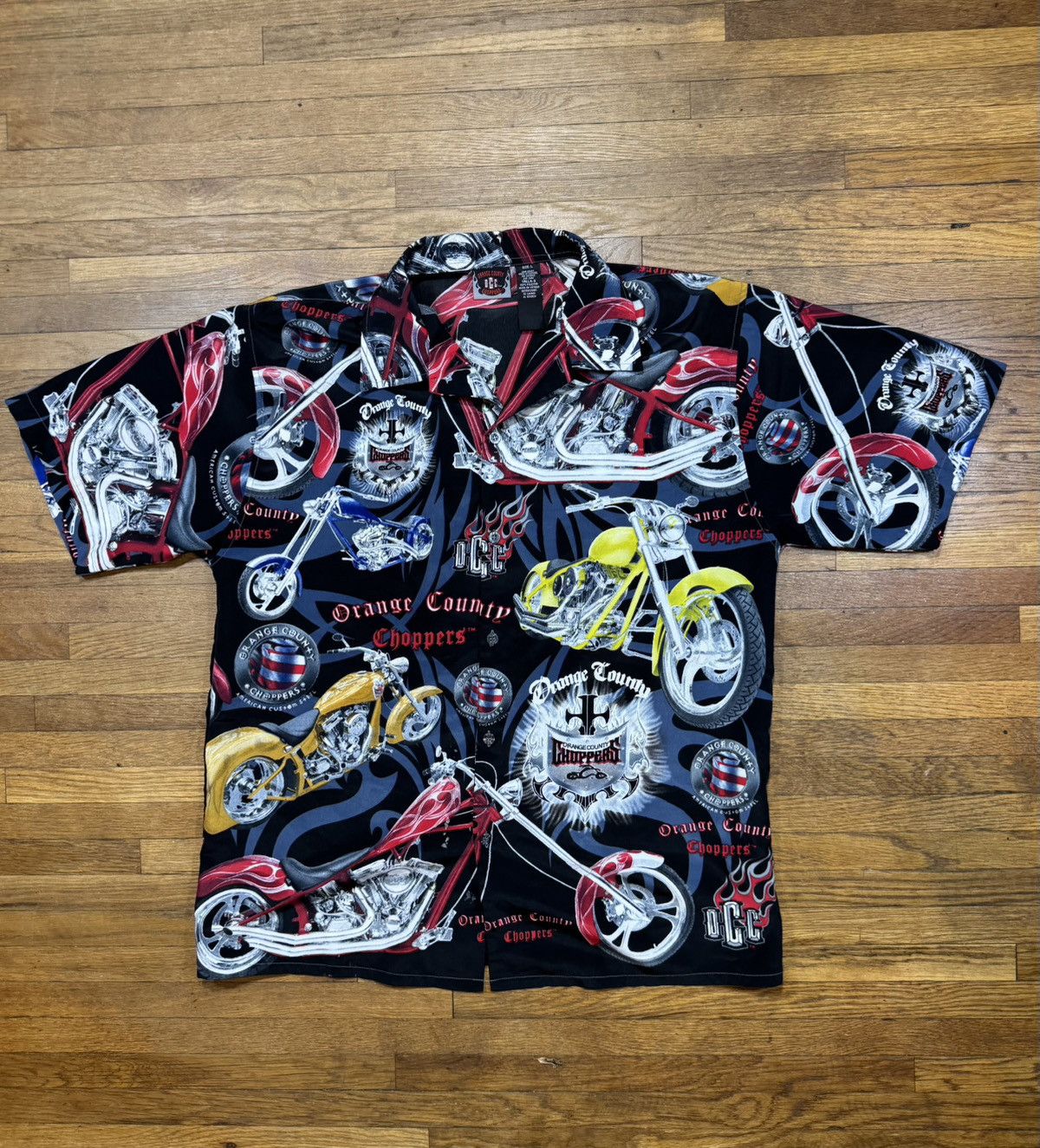 Vintage Vintage Orange County Choppers AOP Button Up Shirt Size US L / EU 52-54 / 3 - 1 Thumbnail