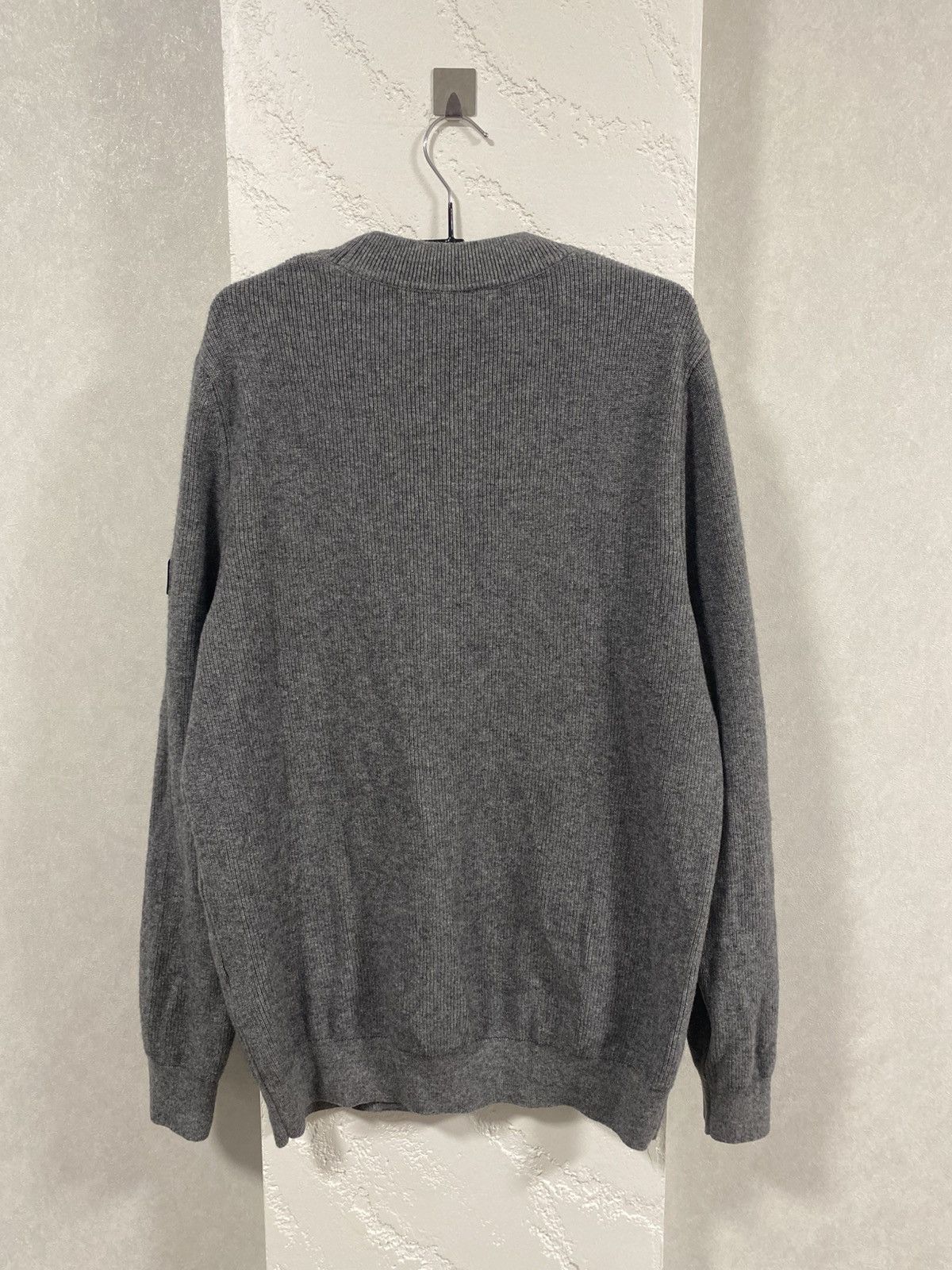 Barbour Barbour International Grey Wool/Cotton Blend Sweater Size: L Size US L / EU 52-54 / 3 - 10 Thumbnail