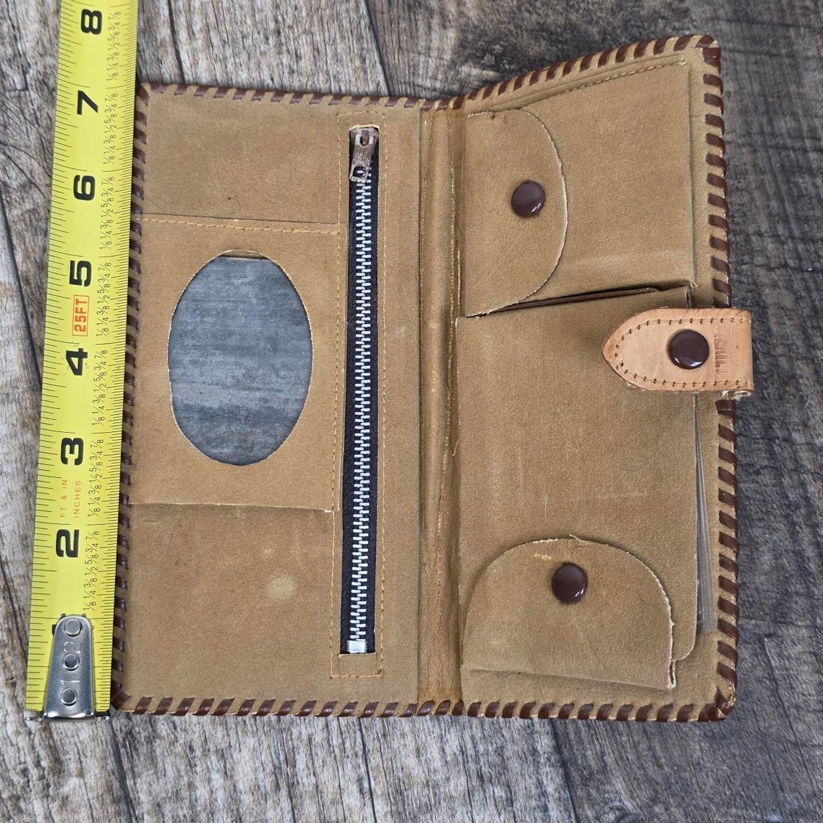 Vintage Vintage Hand Tooled Leather Western Wallet Film & Prop Size ONE SIZE - 7 Thumbnail