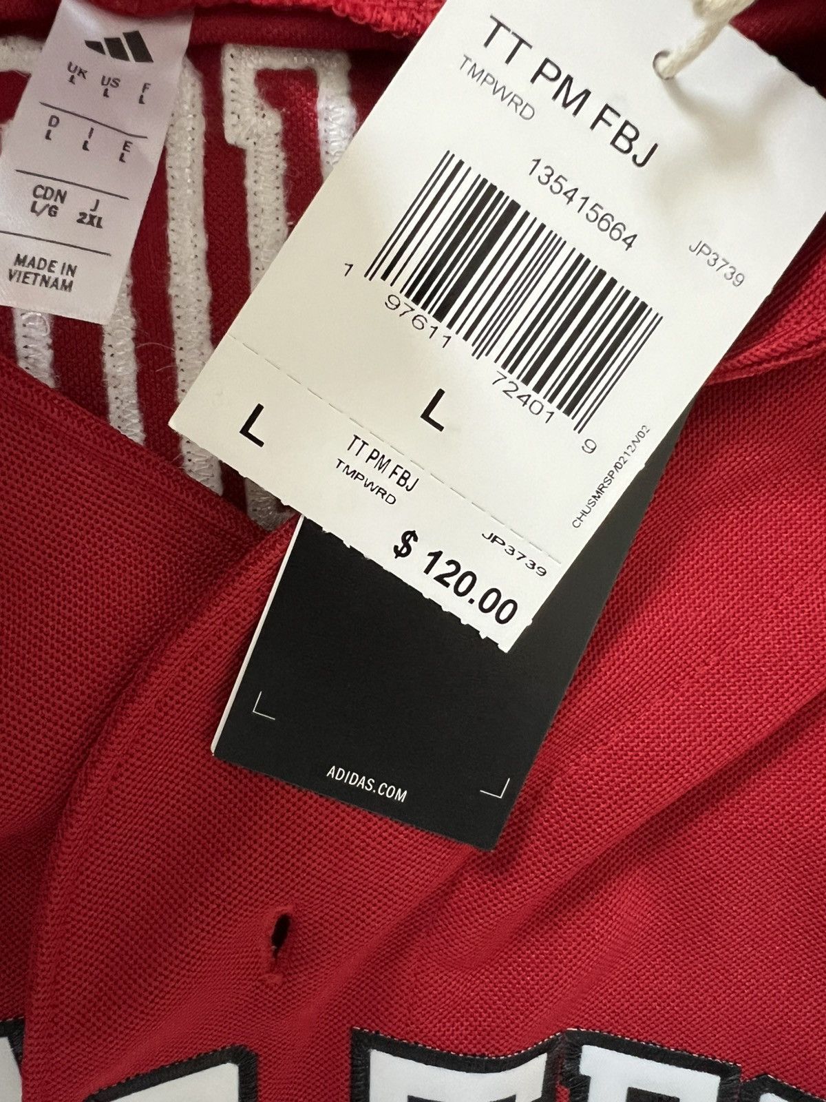 Adidas Adidas Texas Tech Patrick Mahomes Baseball Jersey Red Raider Size US L / EU 52-54 / 3 - 2 Thumbnail