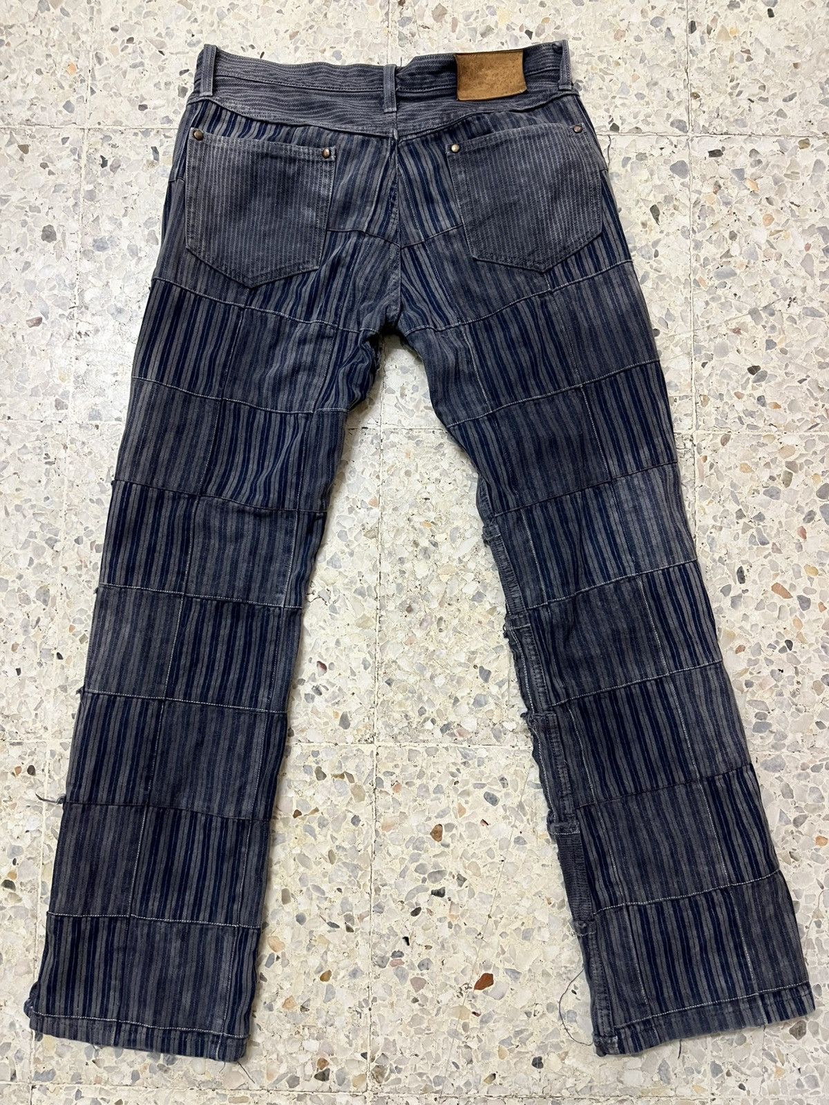 Issey Miyake × Japanese Brand Distressed Japanese brand AYUITE patchwork denim Size US 30 / EU 46 - 2 Thumbnail