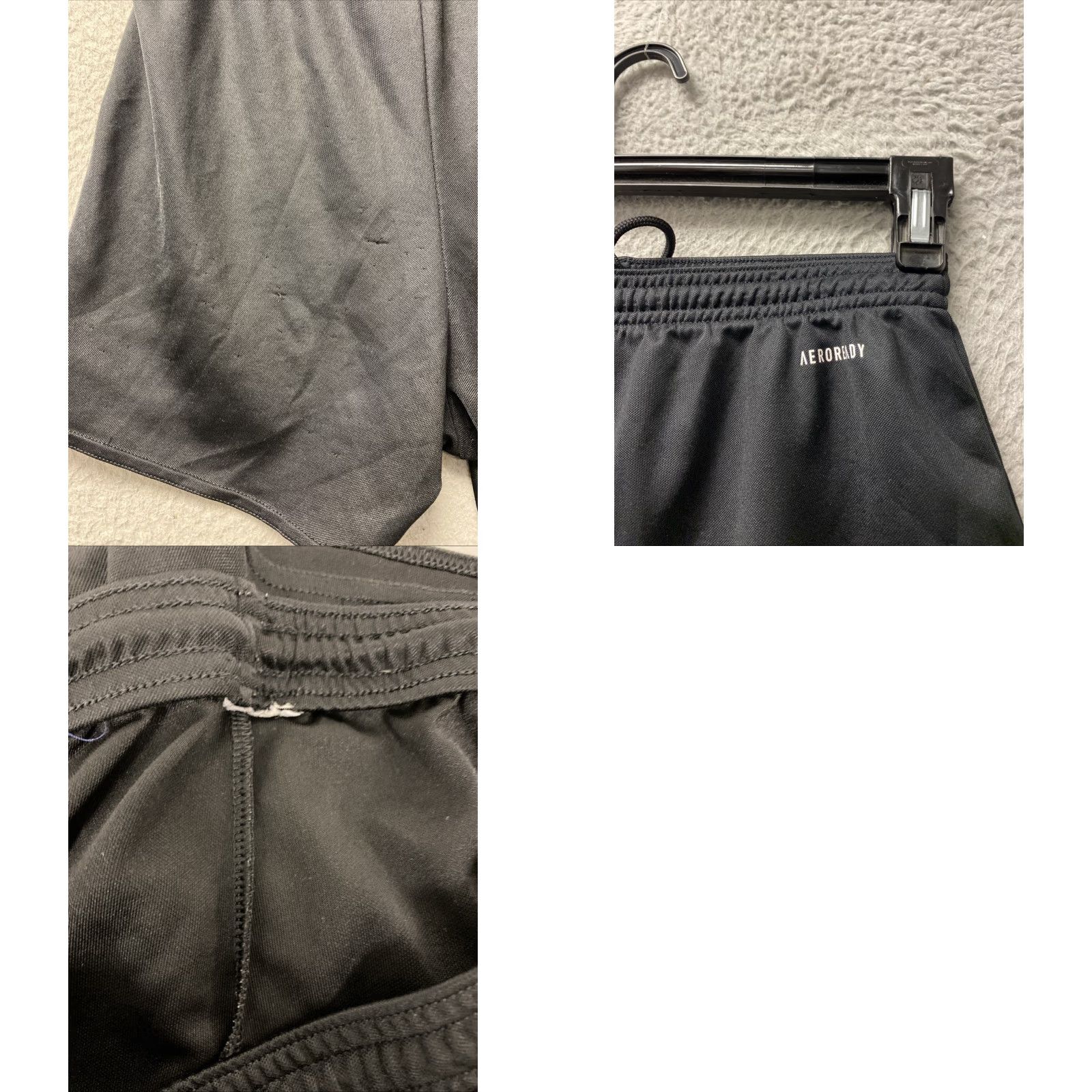 Adidas Adidas Women's Black Track Shorts S Regular Athletic Drawstring Inseam 3.5in - Black Polyester, Activewear, Running & Gym Size 28" / US 6 / IT 42 - 8 Thumbnail