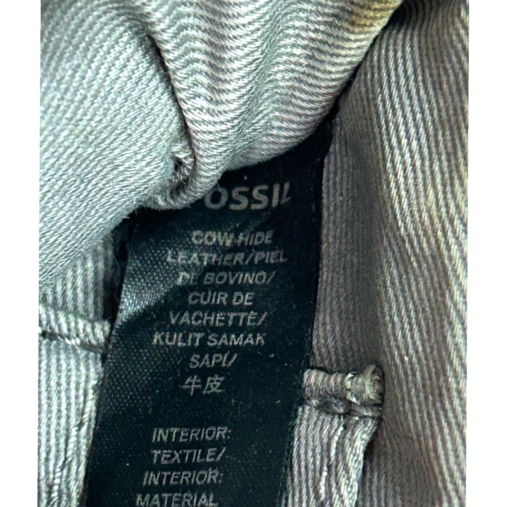 Fossil Fossil Tara Wristlet Green Pebbled Leather Gray Tassel 6 x 4 Inch Wallet Women Size ONE SIZE - 6 Thumbnail