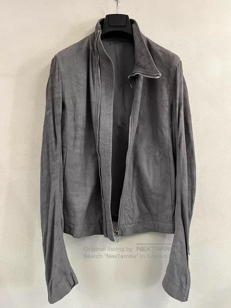 Rick Owens RICK OWENS Burnt Effect Cracked Leather Jacket Size US M / EU 48-50 / 2 - 2 Thumbnail