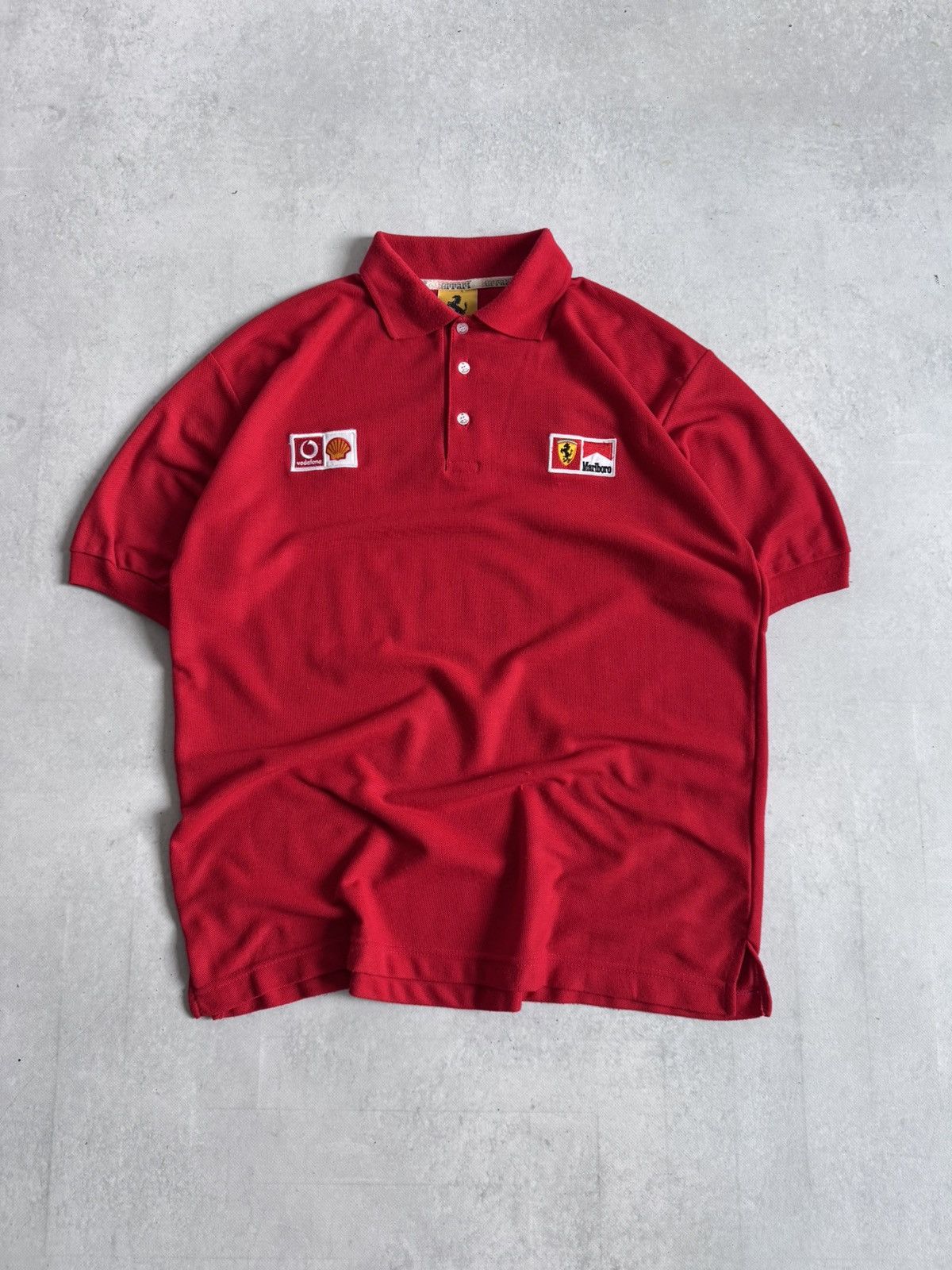 Ferrari Vintage Ferrari Formula F1 Vodafone&Shell Racing Polo Y2K Size US L / EU 52-54 / 3 - 1 Thumbnail