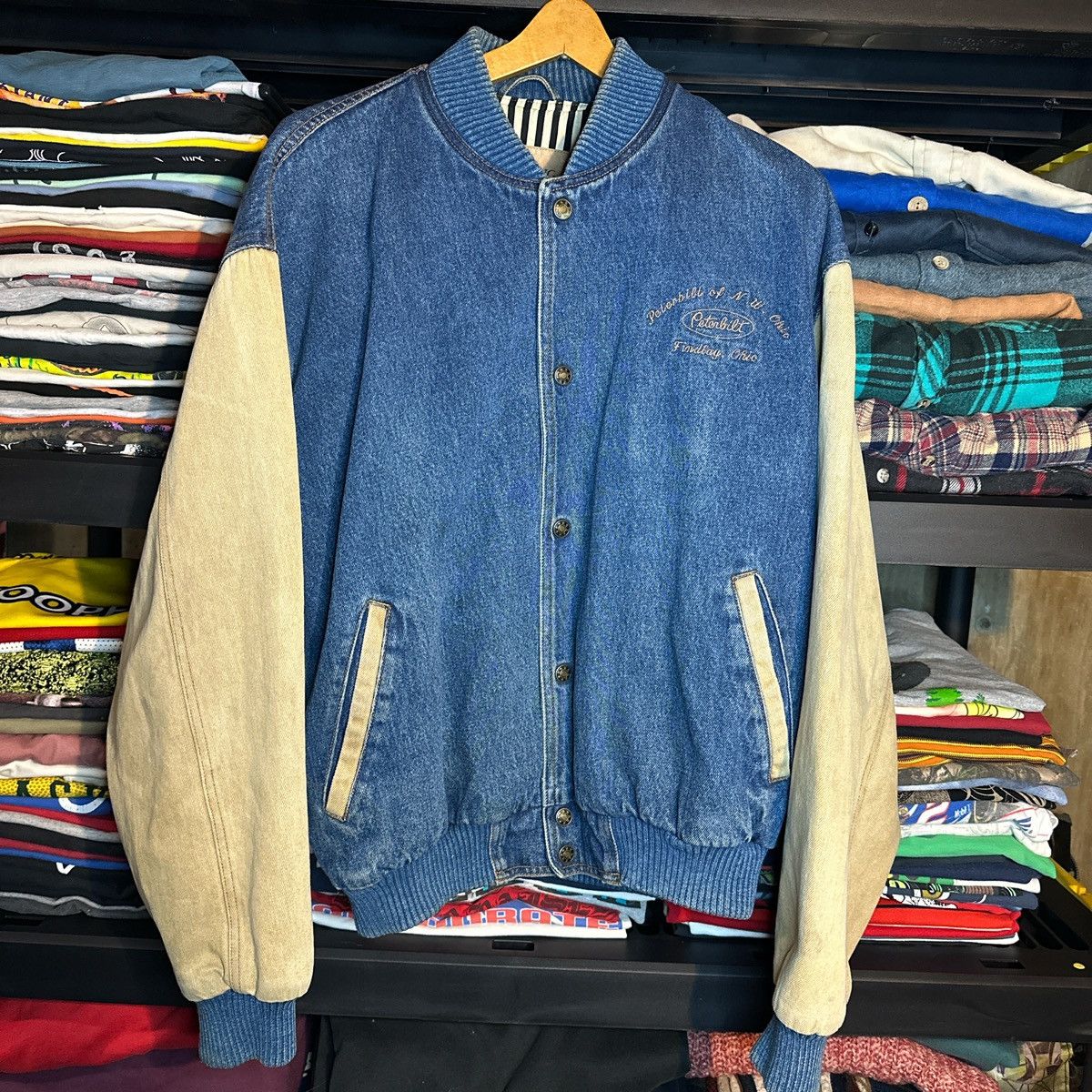 Vintage Vintage 90s denim bomber trucker jacket Size US M / EU 48-50 / 2 - 1 Thumbnail