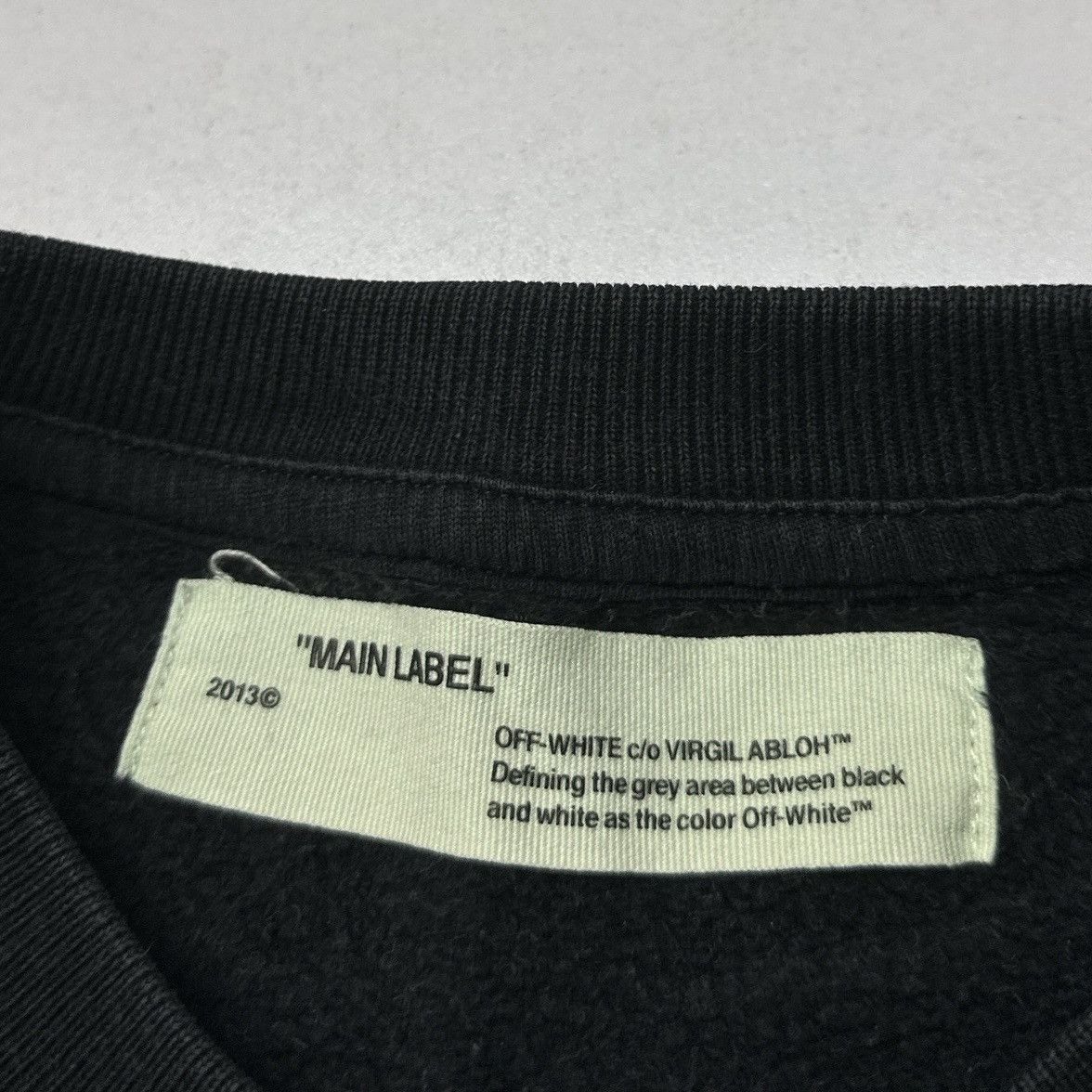 Off-White Off-White Diagonal Galaxy Brushed crewneck sweatshirt Size US S / EU 44-46 / 1 - 3 Thumbnail