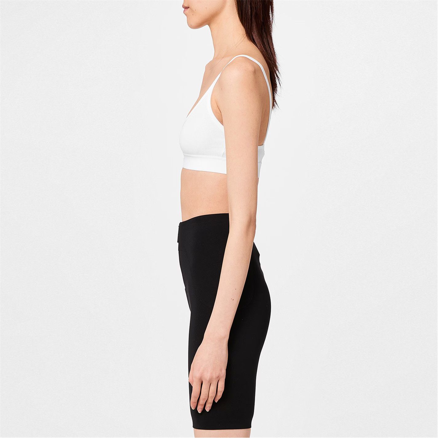 Off-White o1g2r1mq0225 Size: M / Helvetica Logo Basic Rib Bra in White Size ONE SIZE - 5 Thumbnail