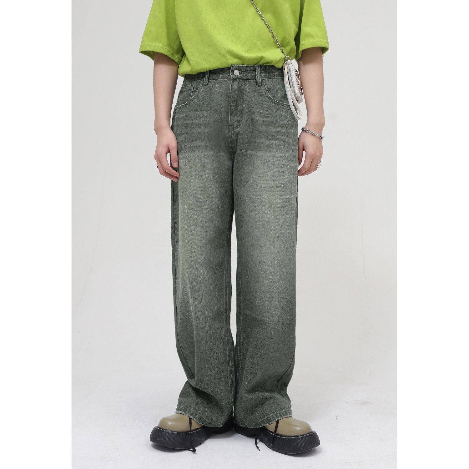 Japanese Brand Retro loose straight leg casual jeans Size US 32 / EU 48 - 1 Thumbnail