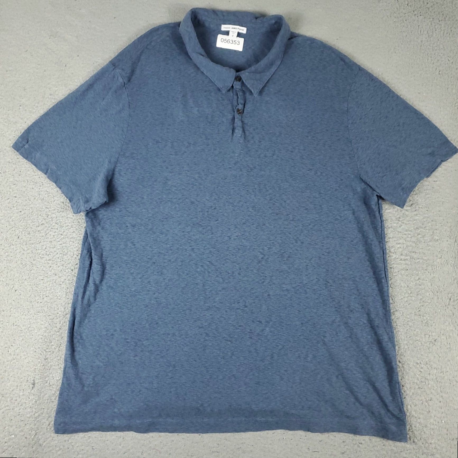 James Perse James Perse Shirt Polo Mens Size 4 Blue Casual Short Sleeve Adult Size US S / EU 44-46 / 1 - 2 Thumbnail
