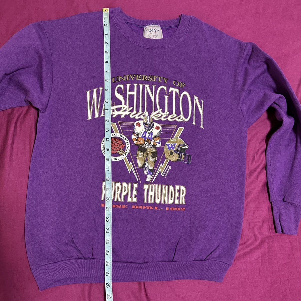 NCAA × Vintage Vintage Washington Huskies Sweatshirt Crewneck 92 Rose Bowl Size US L / EU 52-54 / 3 - 4 Thumbnail