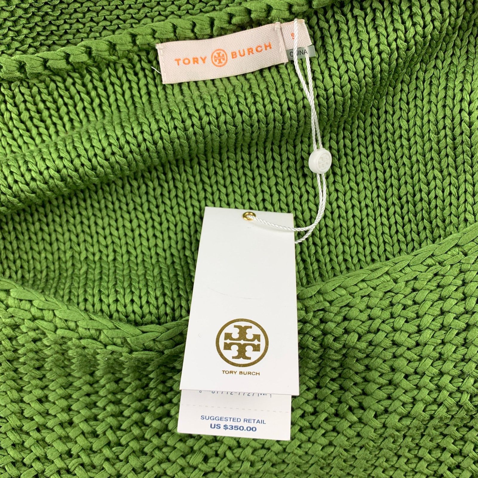 Tory Burch TORY BURCH Size S Tessa Green Cotton Knit Scoop Neck T-Shirt Size S / US 4 / IT 40 - 4 Thumbnail
