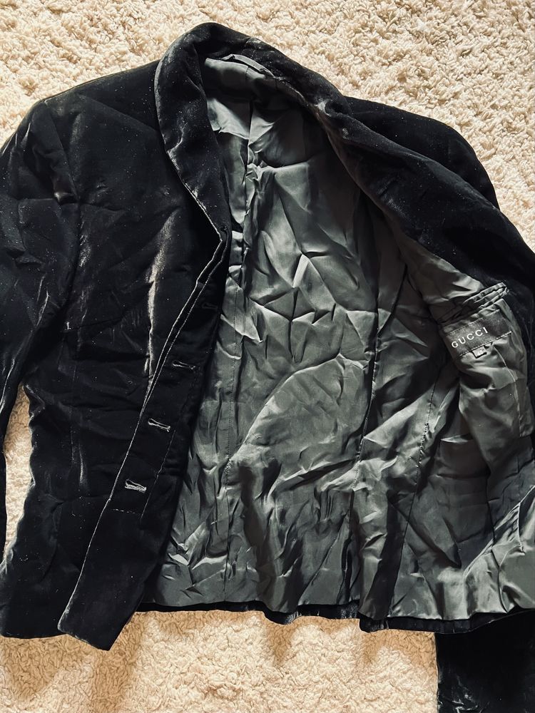 Gucci Gucci Tom Ford Vintage Velour Blazer Size S / US 4 / IT 40 - 2 Thumbnail