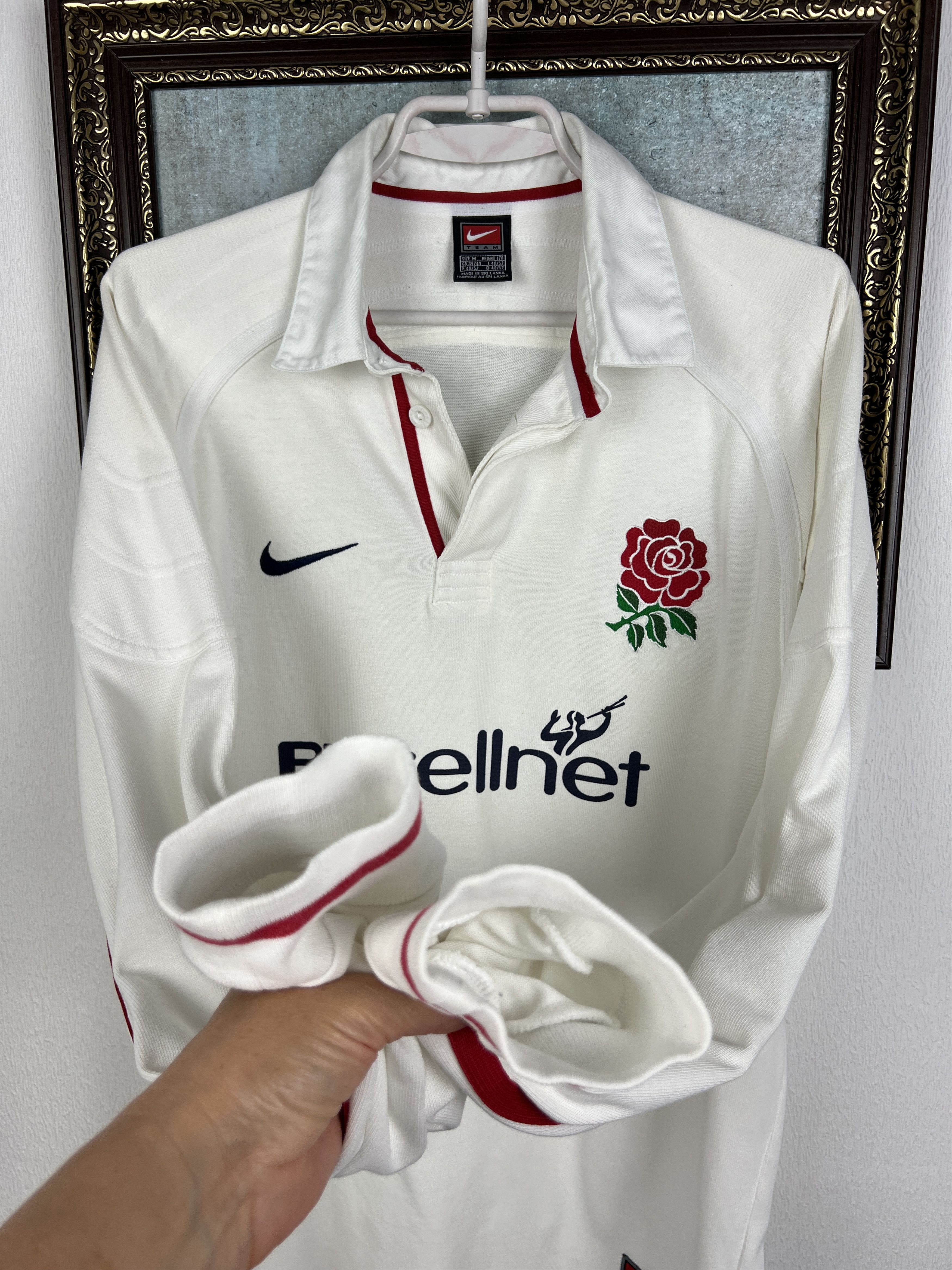 Nike Vintage England Rugby Union Jersey Long Sleeve Shirt Trikot Size US M / EU 48-50 / 2 - 5 Thumbnail