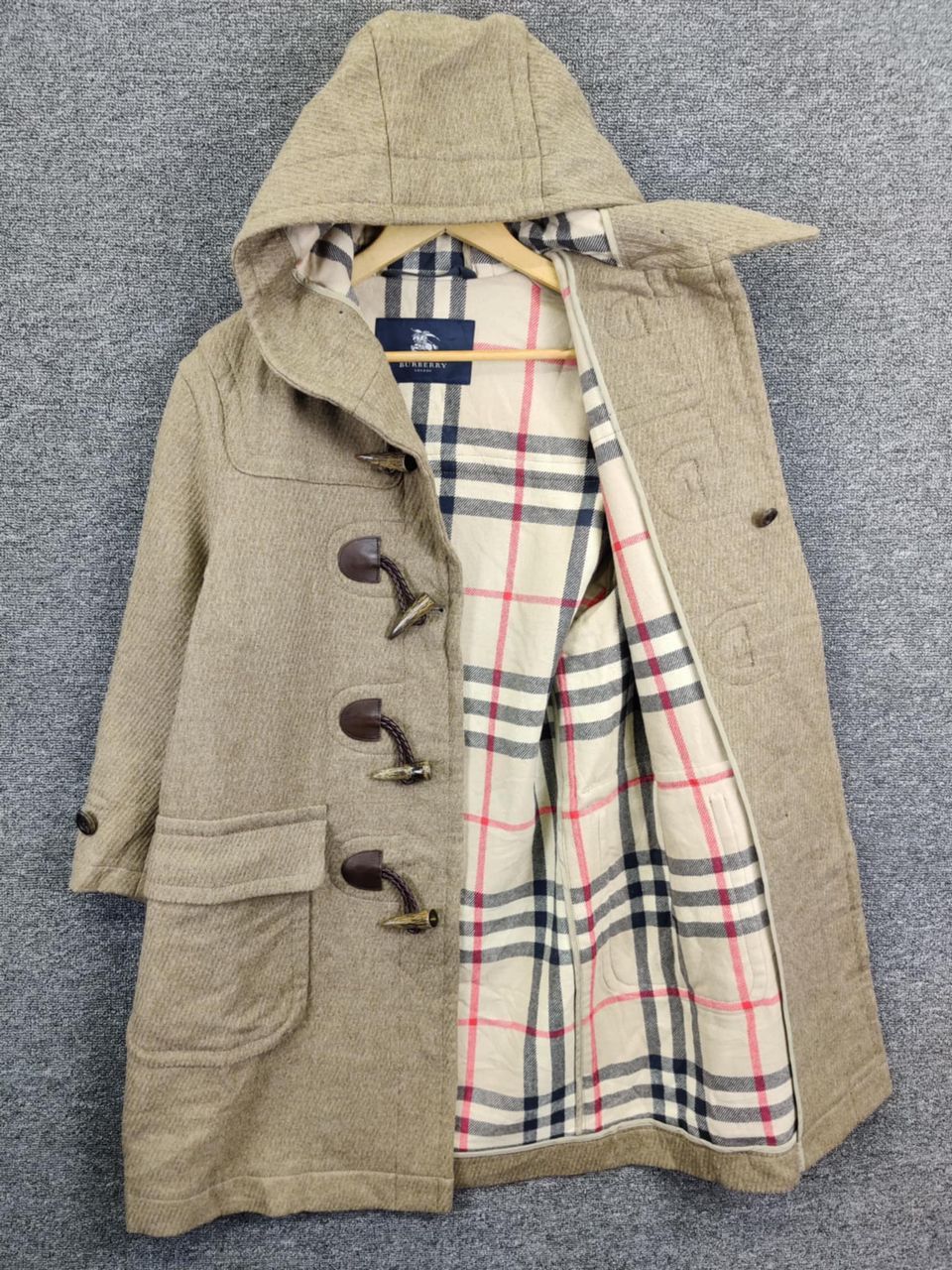 Burberry Burberry London Nova Check Wool Duffle Coat Jacket Size US S / EU 44-46 / 1 - 1 Thumbnail