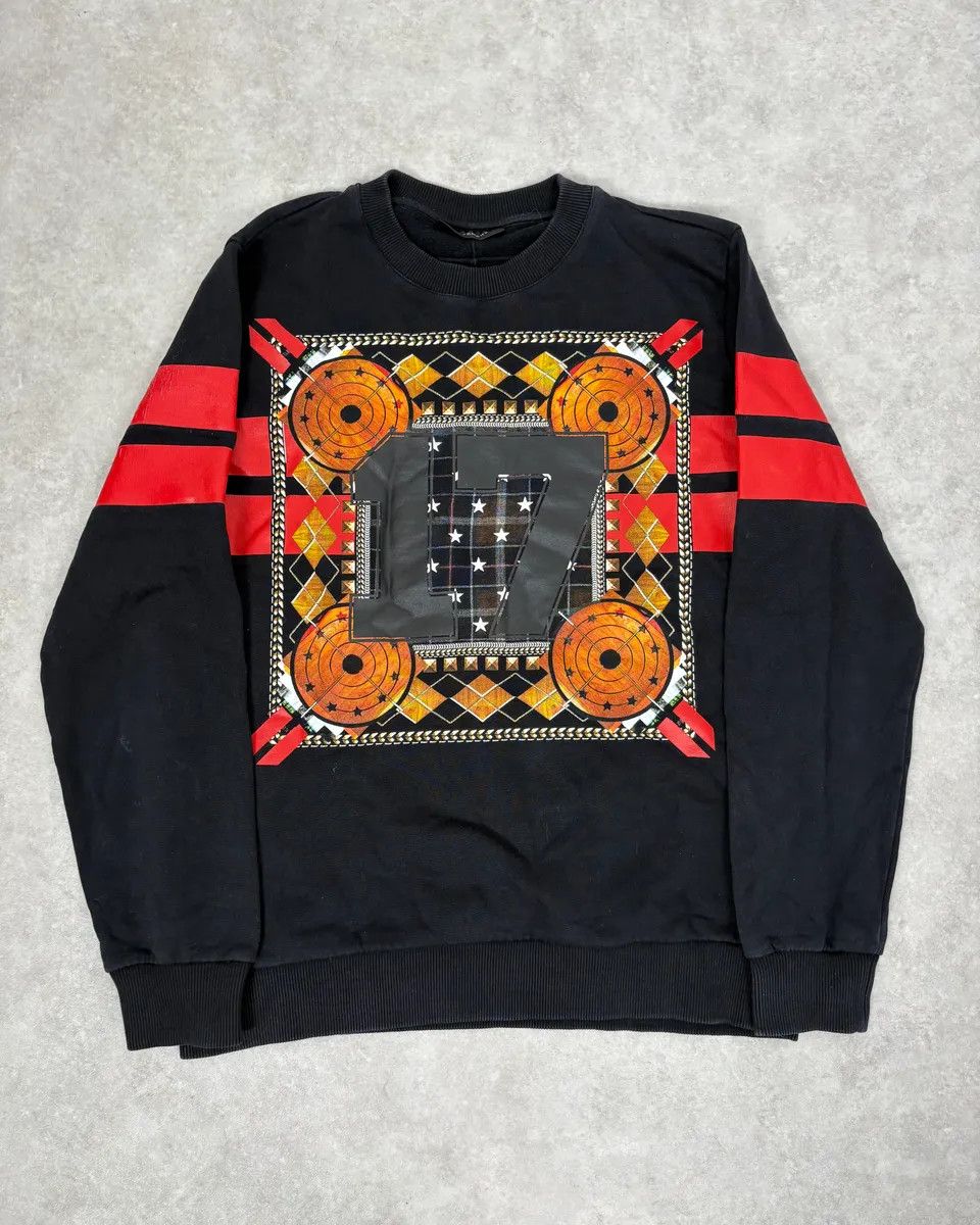 Givenchy AW2013 Givenchy Black & Orange Contemporary Crewneck Sweater by Riccardo Tisci Size US S / EU 44-46 / 1 - 1 Thumbnail