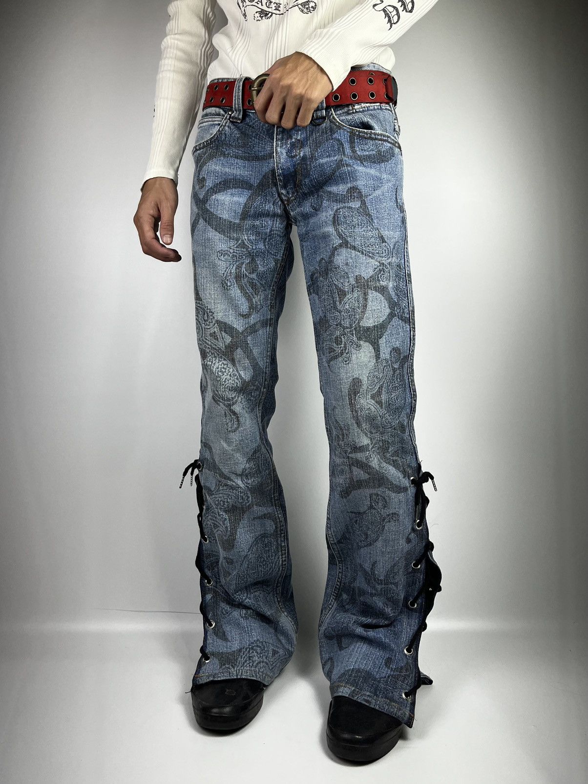 semanticdesign Lace up flare nicole club f men ifsixwasnine lgb style Size US 28 / EU 44 - 1 Thumbnail