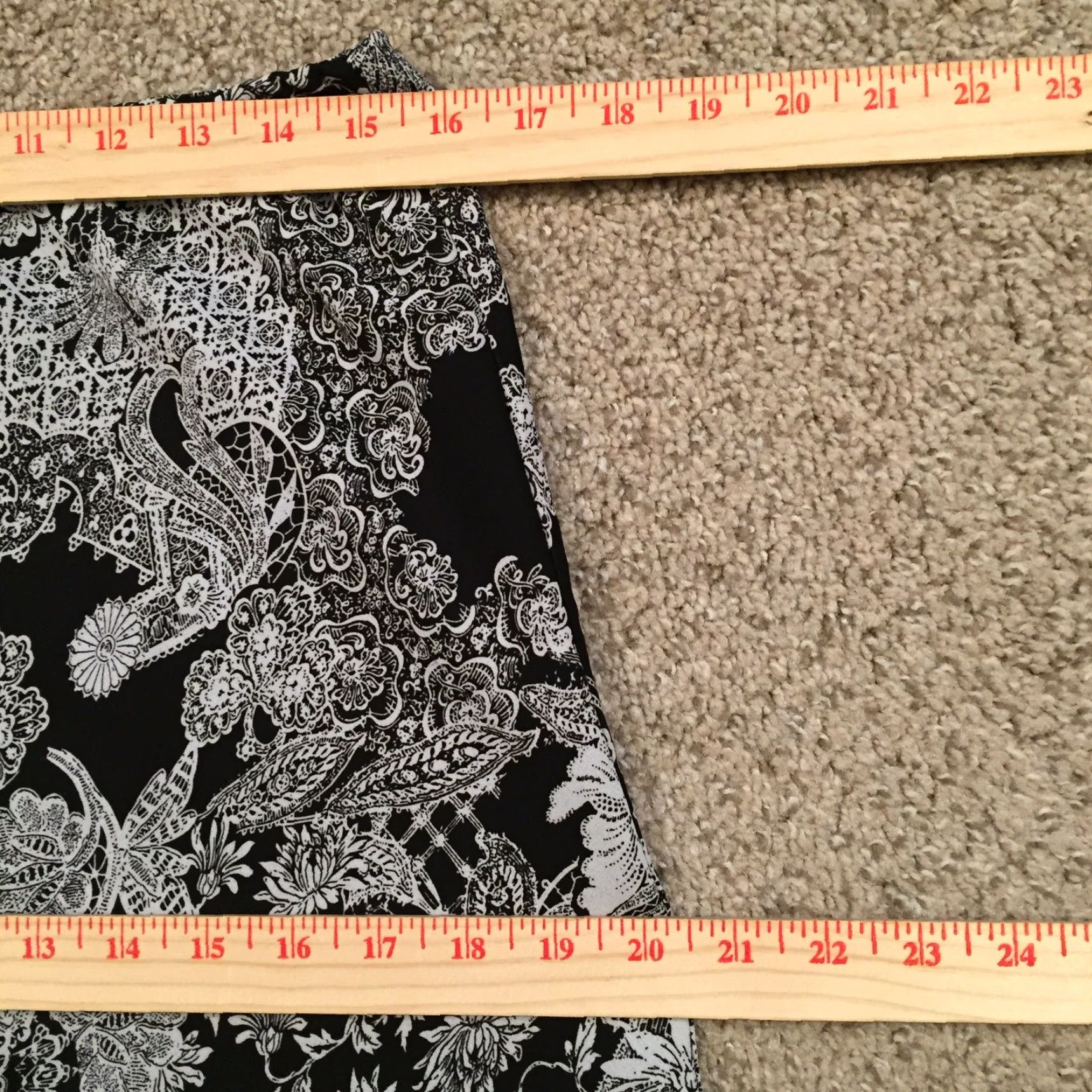 Vintage Soft Works Skirt Midi Black Floral A-Line Elastic Waist Lined Pull On Size 10 Women Size 32" / US 10 / IT 46 - 3 Thumbnail