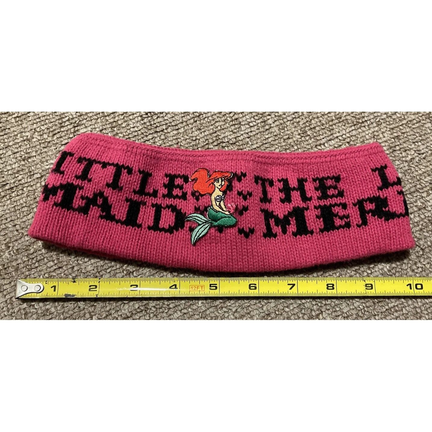 Mickey Unlimited Vintage 90s Disney The Little Mermaid Fleece Ski Winter Head Size ONE SIZE - 3 Thumbnail