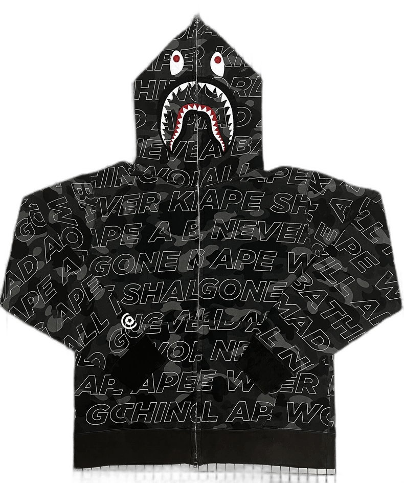 Bape Rare Bape Shark Hoodie Oversized Jacket Size US XXL / EU 58 / 5 - 1 Thumbnail