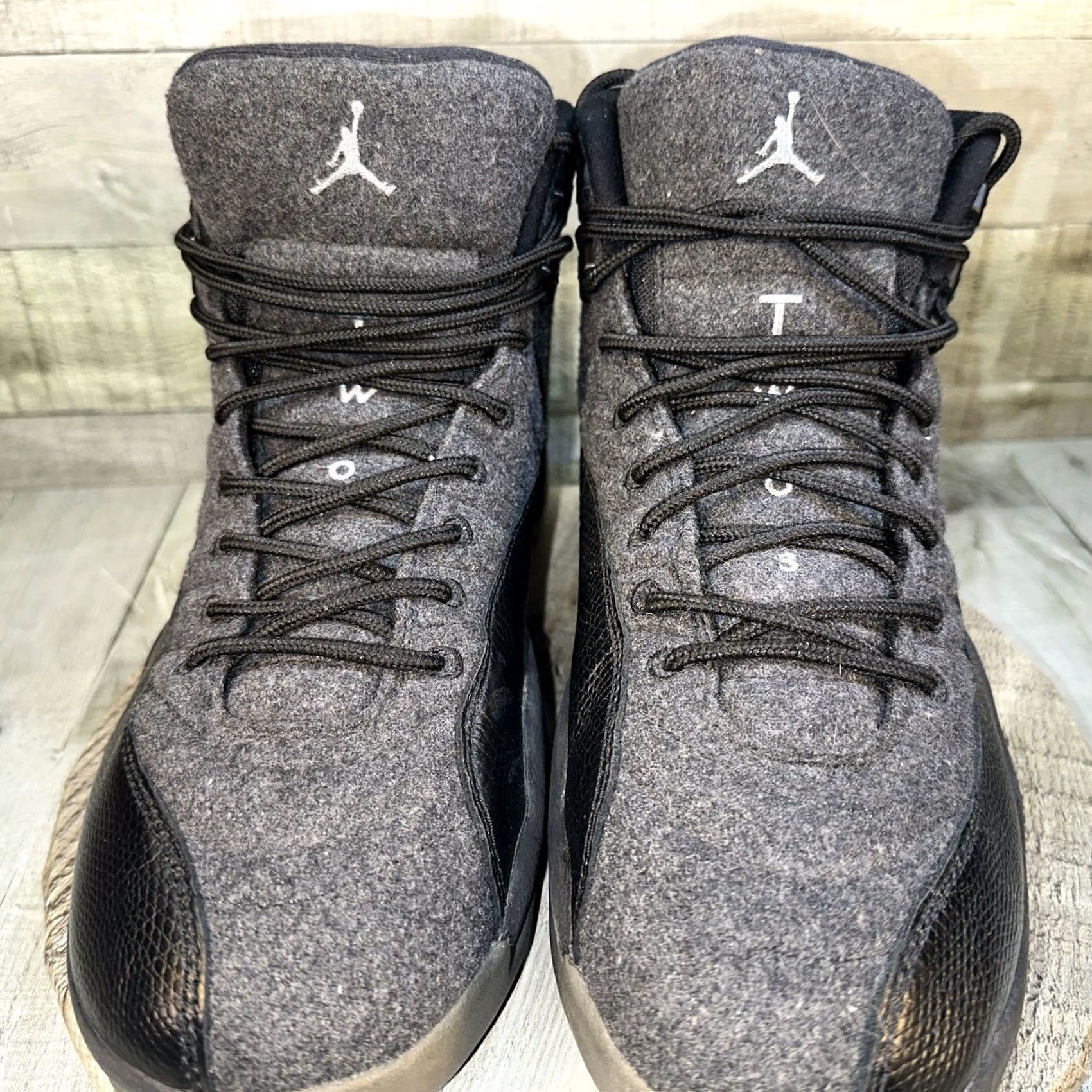 Jordan Brand Size 12 Air Jordan 12 Retro Wool Sneaker Mens Gray Size US 12 / EU 45 - 2 Thumbnail