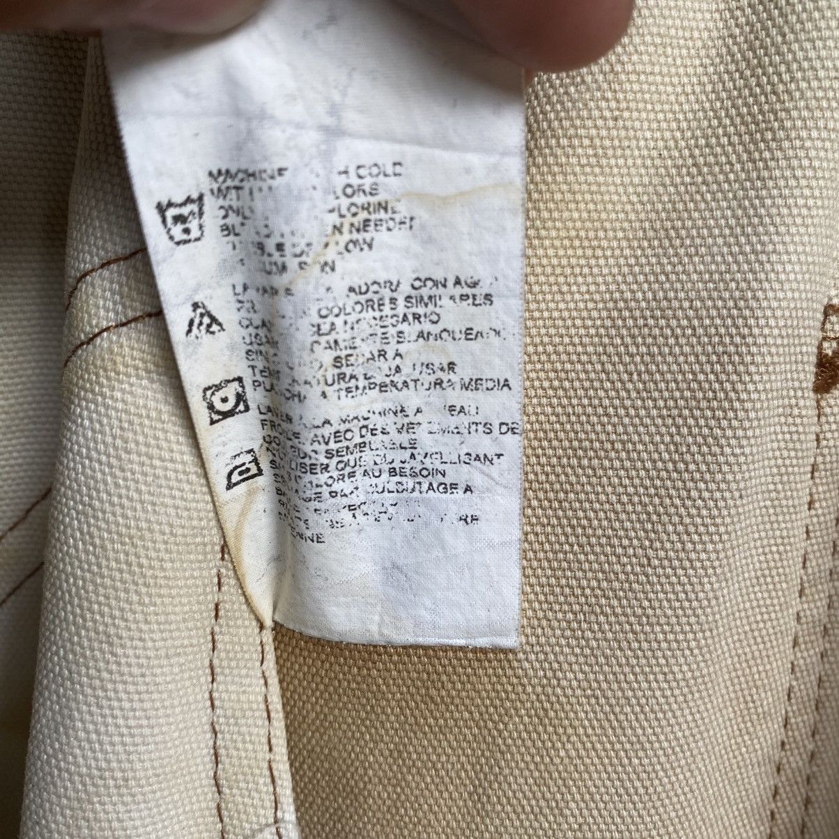 Dickies Vintage Dickies Workwear Overalls - Distressed Cream Size US 32 / EU 48 - 17 Thumbnail