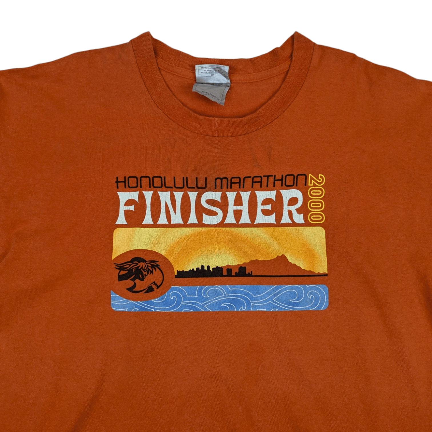 Nike × Vintage Vintage NIKE 2000 Honolulu Marathon T Shirt Hawaii Size US L / EU 52-54 / 3 - 4 Thumbnail
