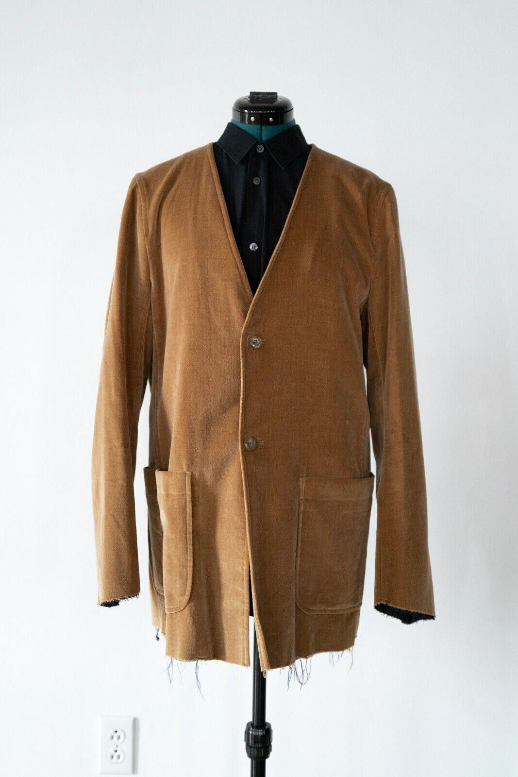 image of Needles Velvet Raw Edge Blazer Sz. M in Brown, Women's (Size Medium)