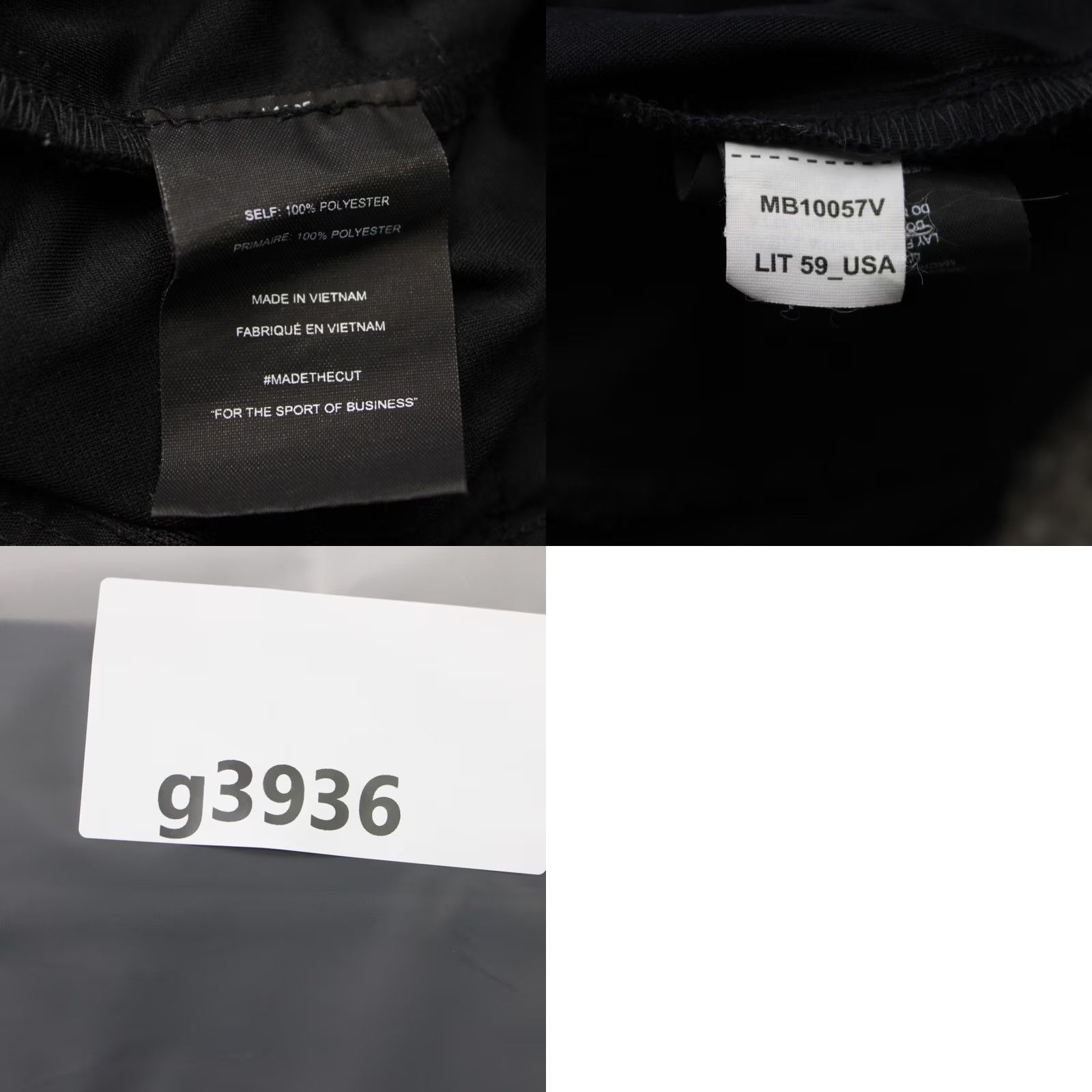 UES Clothing Cuts Clothing Pants Mens XL 36x28 Black Jogger Versaknit 100% Polyester Pants Slashed Pocket Tapered Front Zip Button Classic Casual Size US 36 / EU 52 - 9 Thumbnail