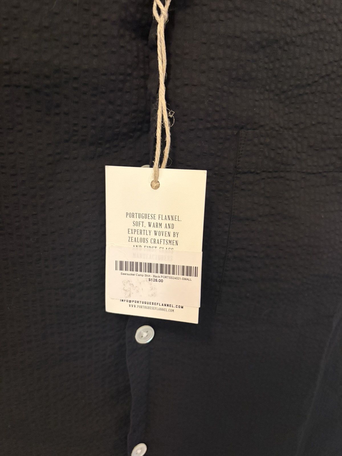Portuguese Flannel Seersucker Camp Shirt Size US S / EU 44-46 / 1 - 5 Thumbnail