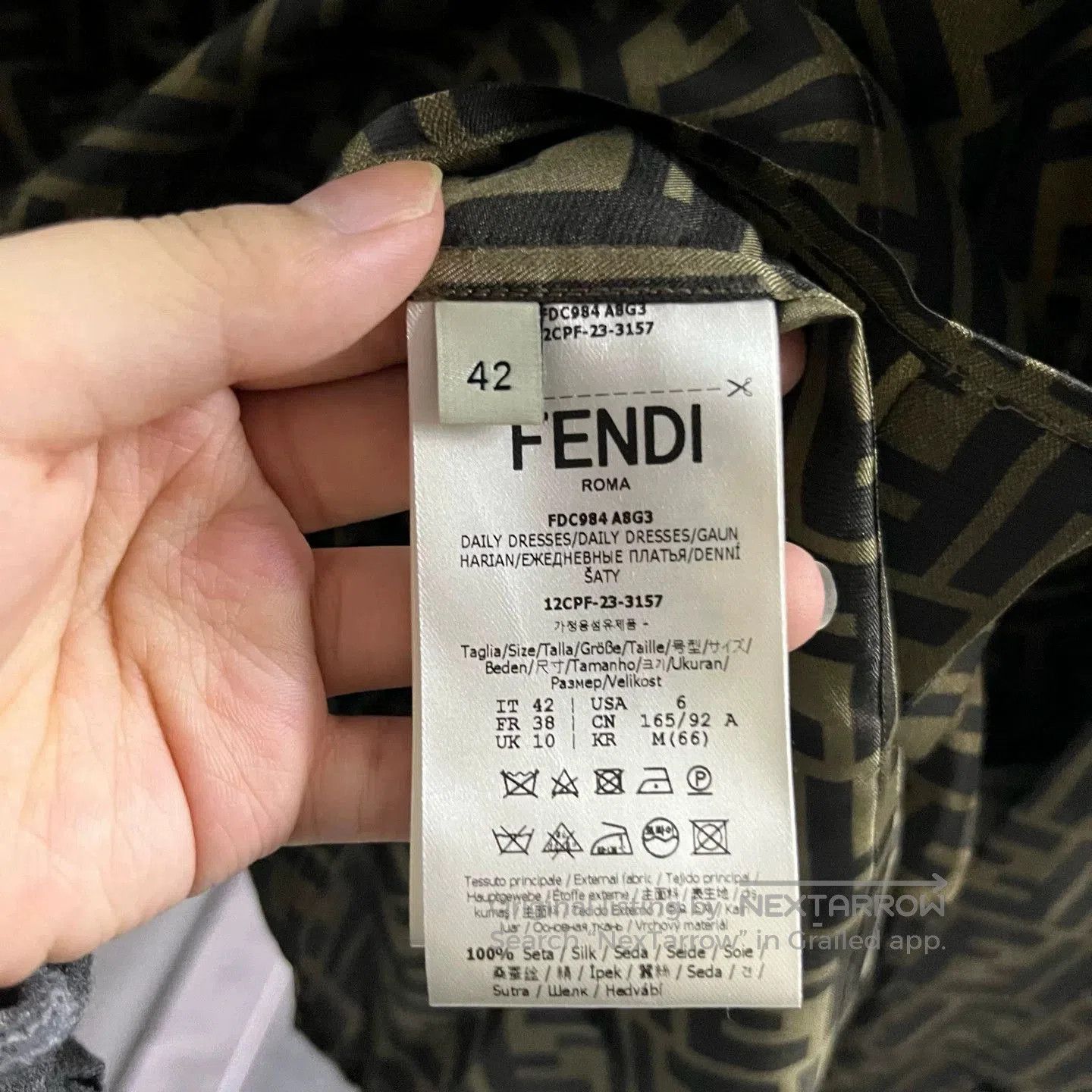 Fendi Fendi Brown Logo Shirt Dress. Size S / US 4 / IT 40 - 7 Thumbnail