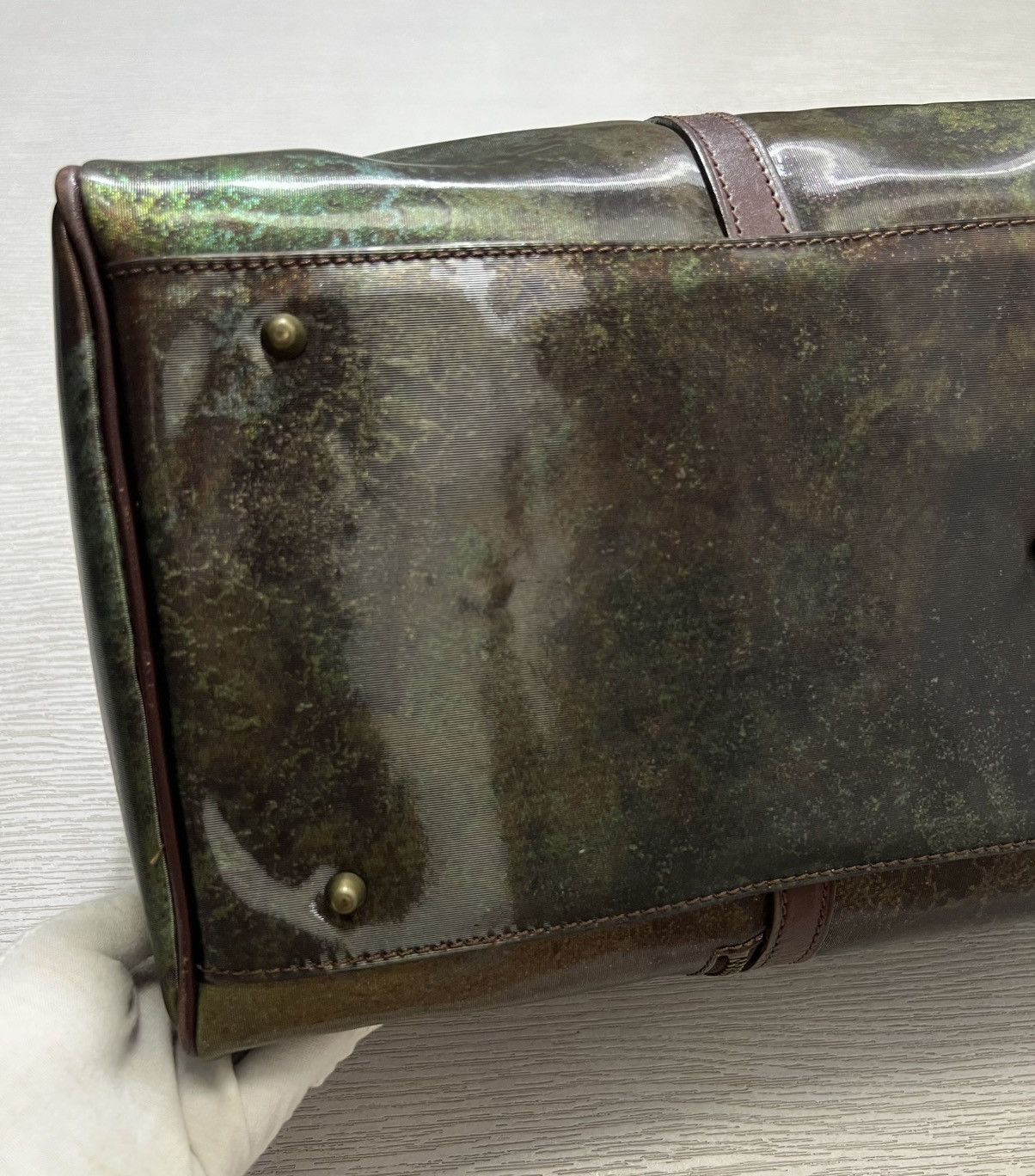 Jean Paul Gaultier JPG - FW95 - Cyber Iridescent Rust Two Way Boston Duffle Bag Size ONE SIZE - 14 Thumbnail