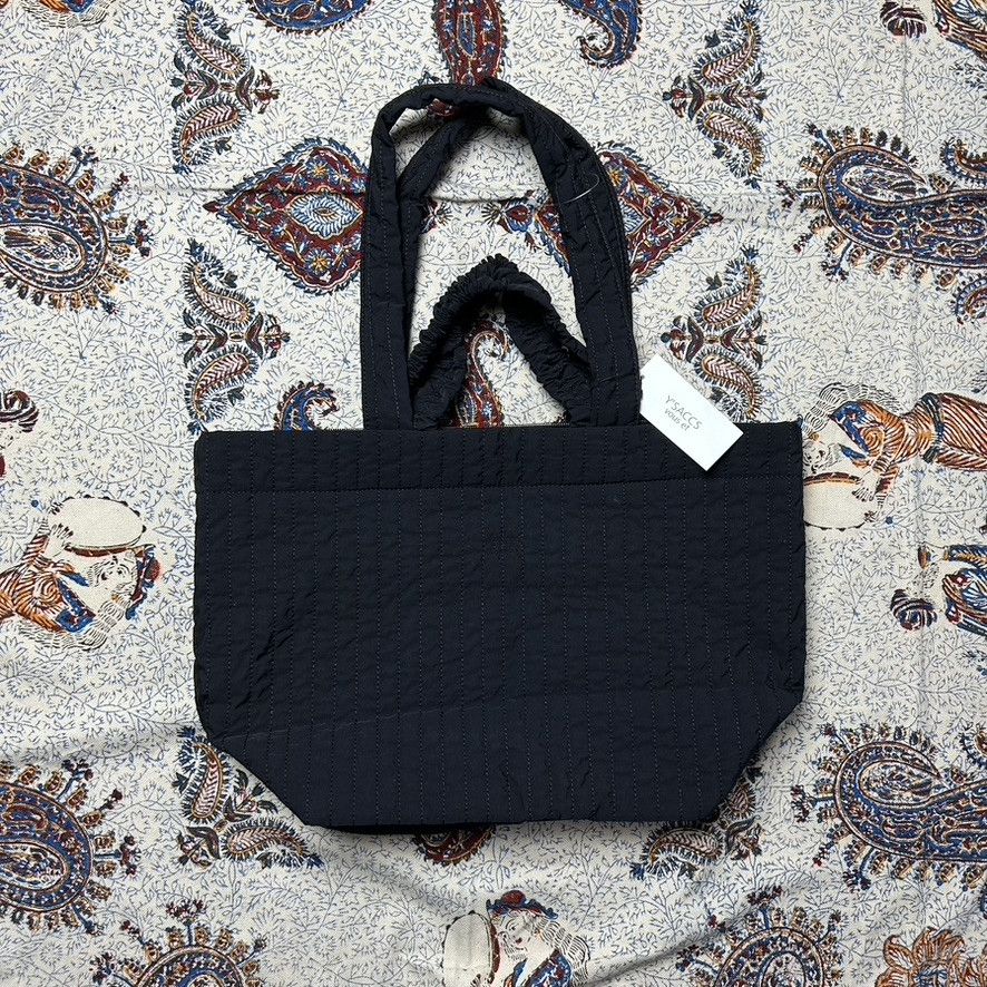 image of Yohji Yamamoto Ysaccs Quilted Tote Bag in Black, Women's