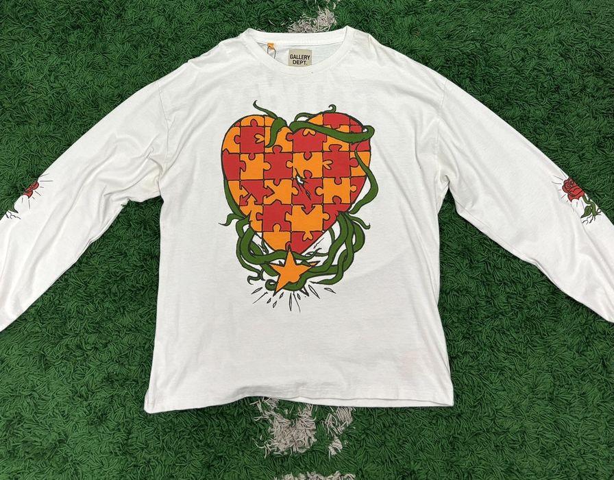 Gallery Dept. Gallery Dept L/S White Puzzle Heart | Grailed