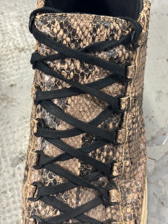 Vintage Balenciaga Arena Beige Python Leather High Sneakers Size US 10 / EU 43 - 11 Thumbnail