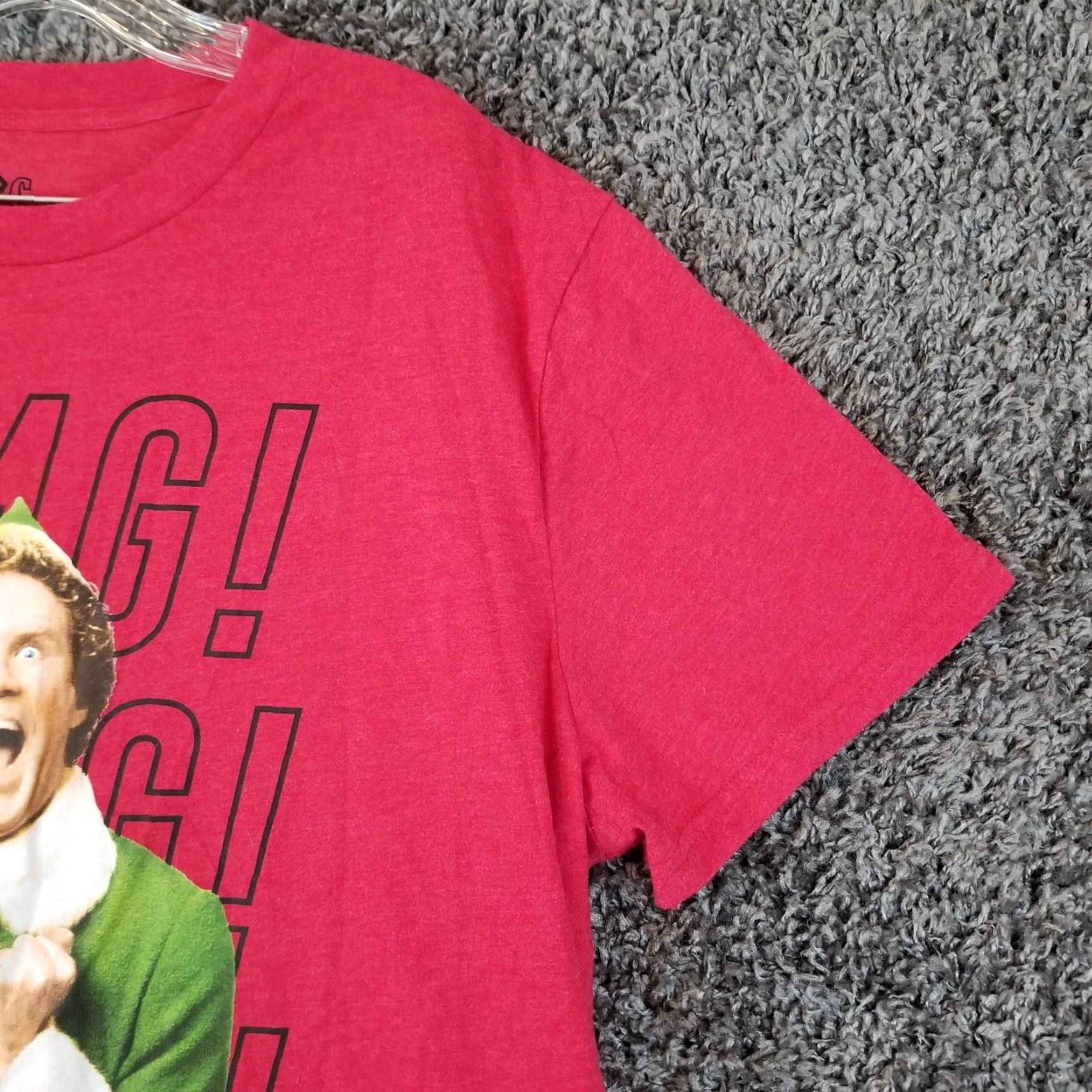 Vintage Elf T-Shirt Men Red Will Ferrell Christmas Short Sleeve 2XL Size US 39 - 3 Thumbnail