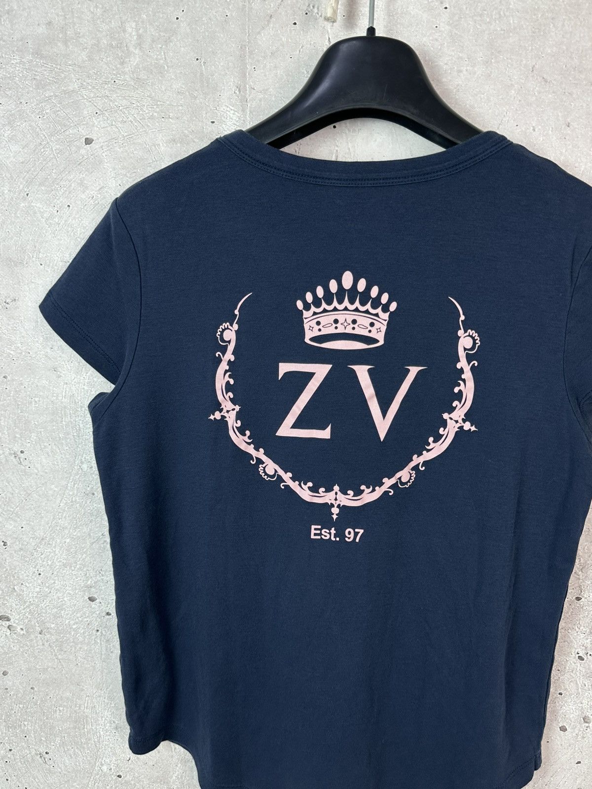 Zadig & Voltaire Zadig&Voltaire Navy Blue Cotton V-neck Short Sleeve T-shirt Size S / US 4 / IT 40 - 6 Thumbnail