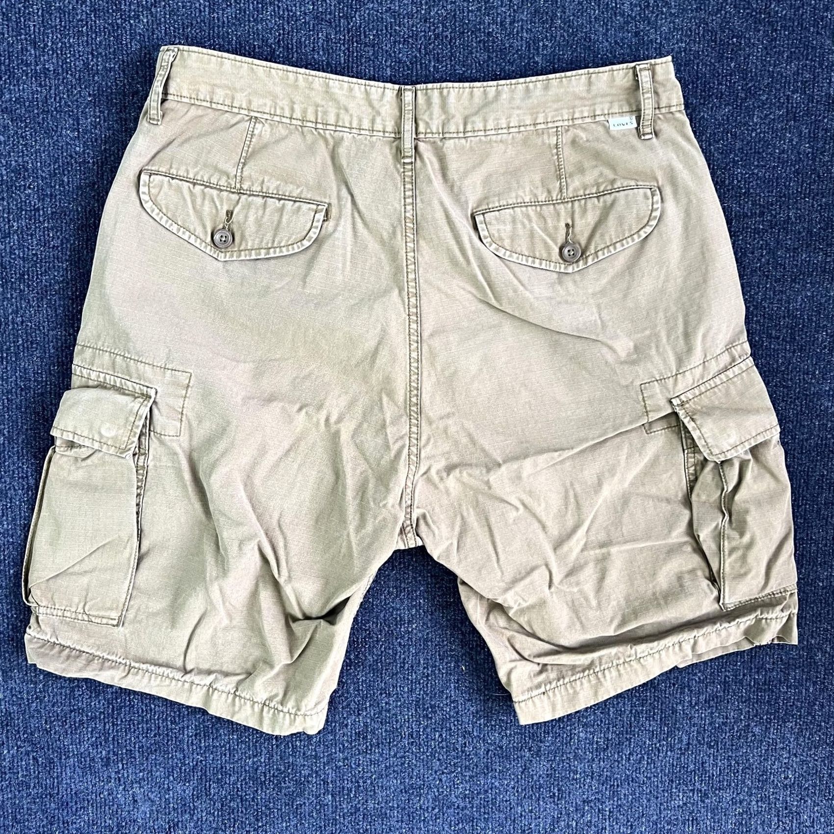 Levi's Y2K Mens Levi's Cargo Shorts 38 Beige Ripstop Casual Outdoor Utility Summer Size US 38 / EU 54 - 7 Thumbnail