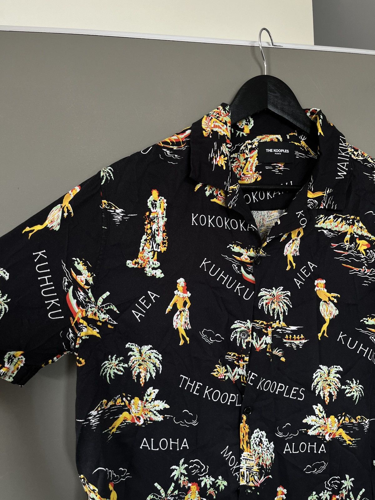 The Kooples The Kooples Black Aloha Hawaii Shirt Size US S / EU 44-46 / 1 - 5 Thumbnail