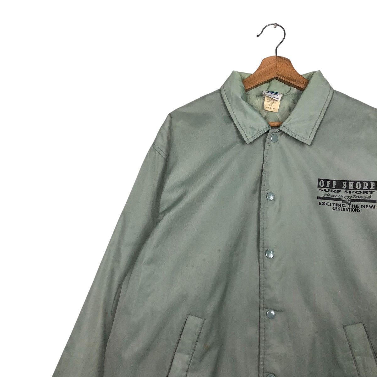 Japanese Brand × Vintage 📌Vintage Snap Button Jacket Off Shore Surf Style Big Logo Size US M / EU 48-50 / 2 - 8 Thumbnail