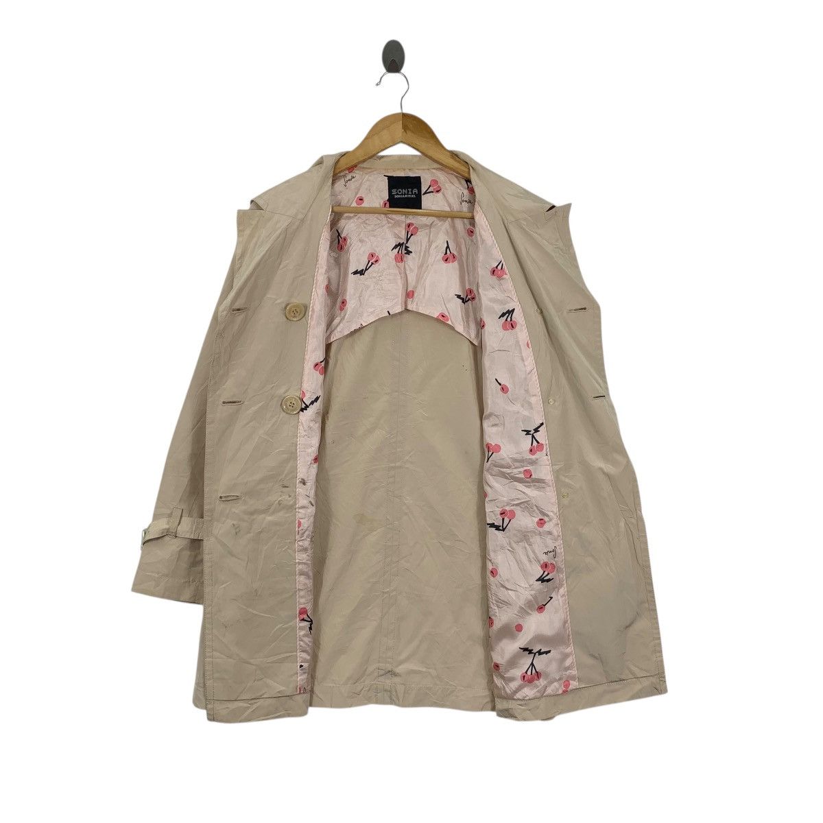 Sonia Rykiel Vintage SONIA RYKIEL PARIS Cherry Peacoat Trench Coat Jacket Size M / US 6-8 / IT 42-44 - 6 Thumbnail