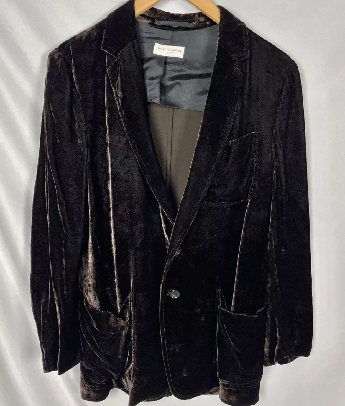 Dries Van Noten Dries Van Noten Brown Velvet Unstructured Blazer Men’s 46 Size 36R - 1 Thumbnail