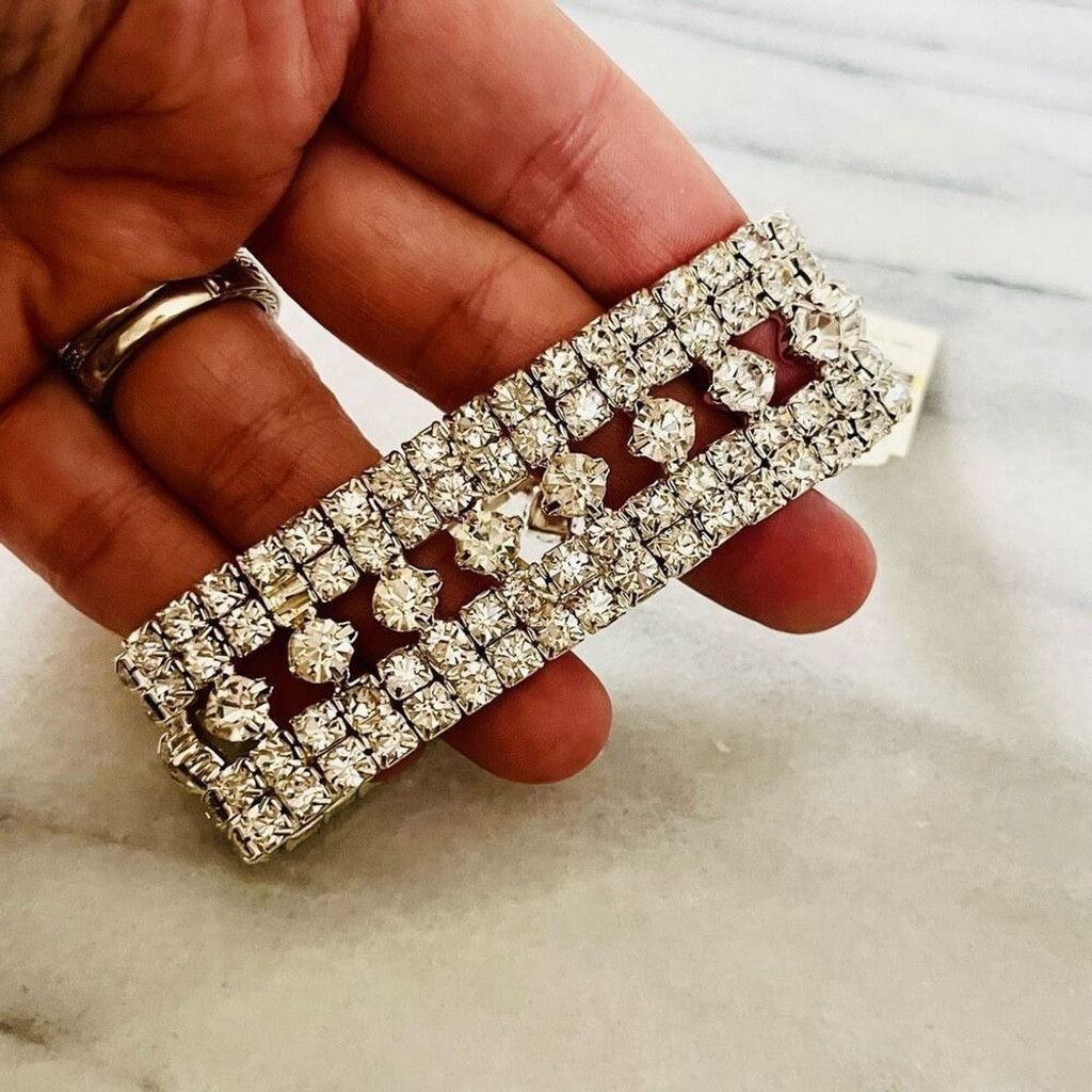 Jewelry Kim Rogers Rhinestone Stretch Bracelet Clear Size ONE SIZE - 2 Thumbnail