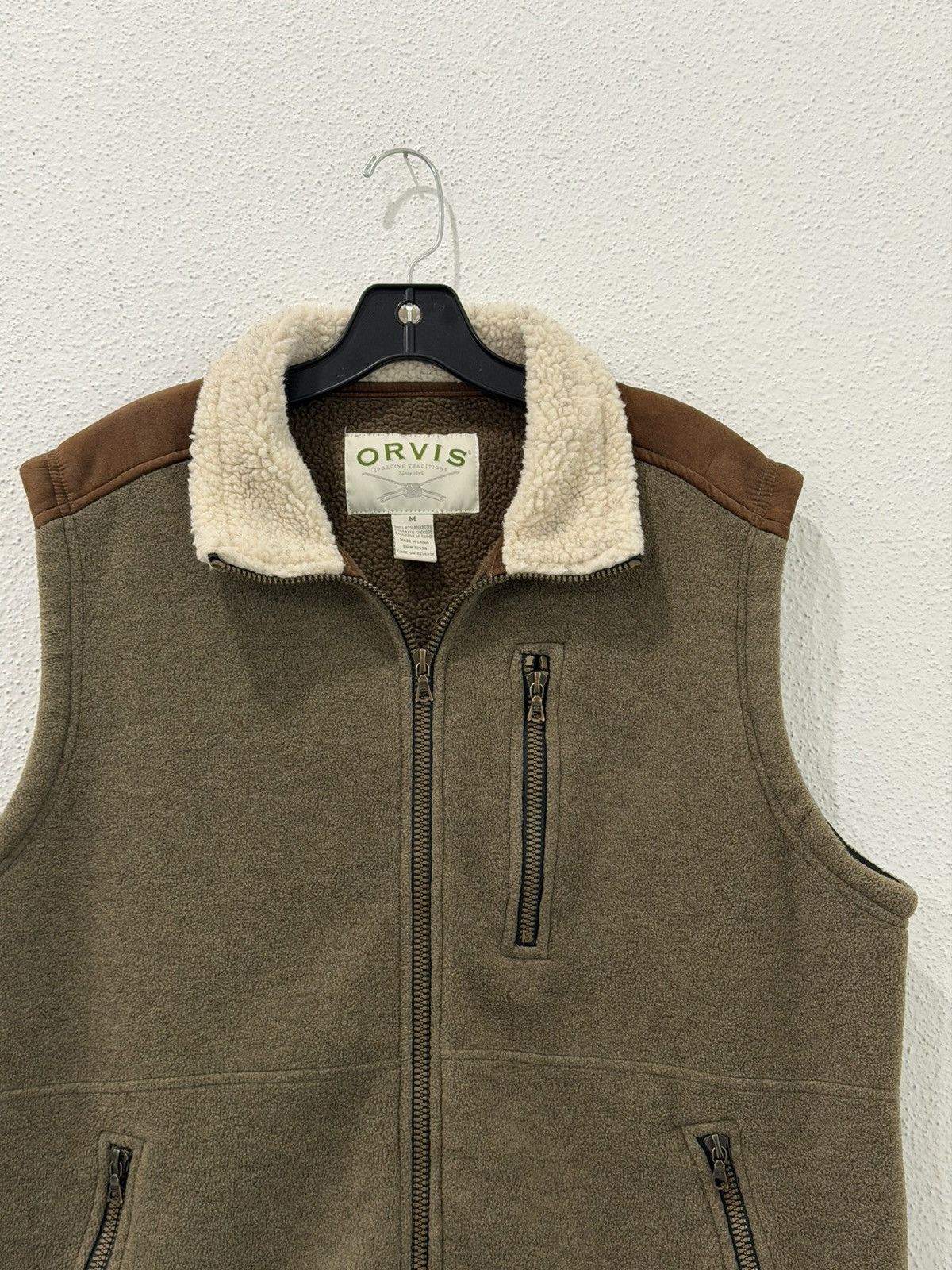 Orvis Orvis Leather Trim Pile Fleece Sherpa Vest Size Medium Size US M / EU 48-50 / 2 - 2 Thumbnail