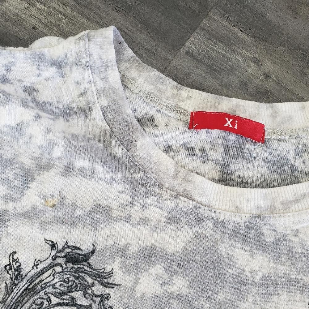 Designer White Grey Detailed Xi Short Sleeve Size S / US 4 / IT 40 - 3 Thumbnail