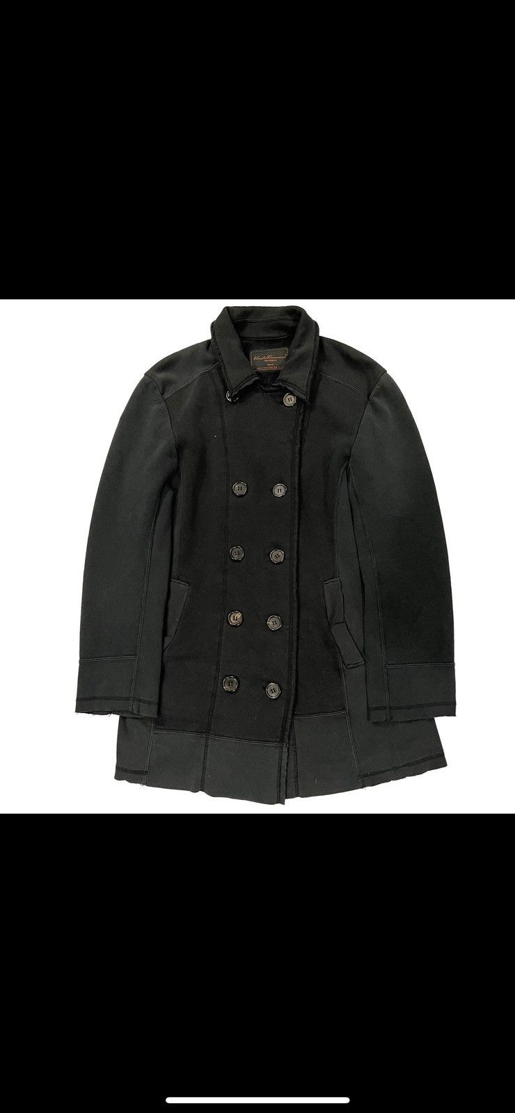 image of Undercoverism Aw03 Rebelgods Peacoat in Black, Men's (Size Medium)