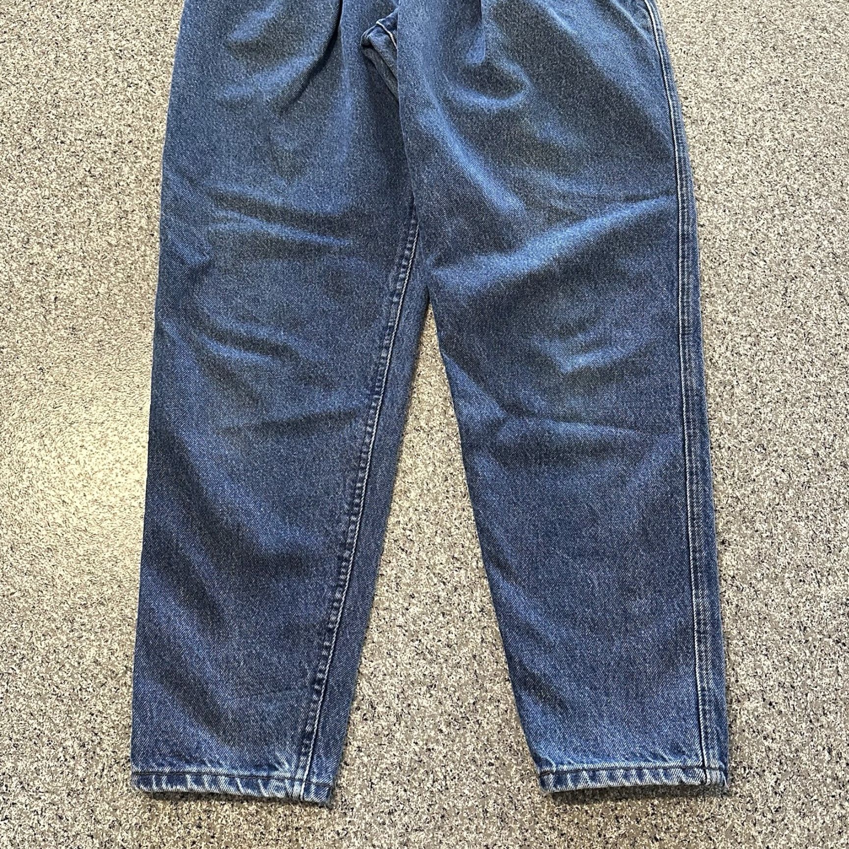 Lee VINTAGE Lee Jeans Womens 12 32x31 Pleated High Rise Mom 80s 90s Made in USA Jeans Women 5-Pocket Design Blue Denim Size 34" / US 12 / IT 48 - 3 Thumbnail