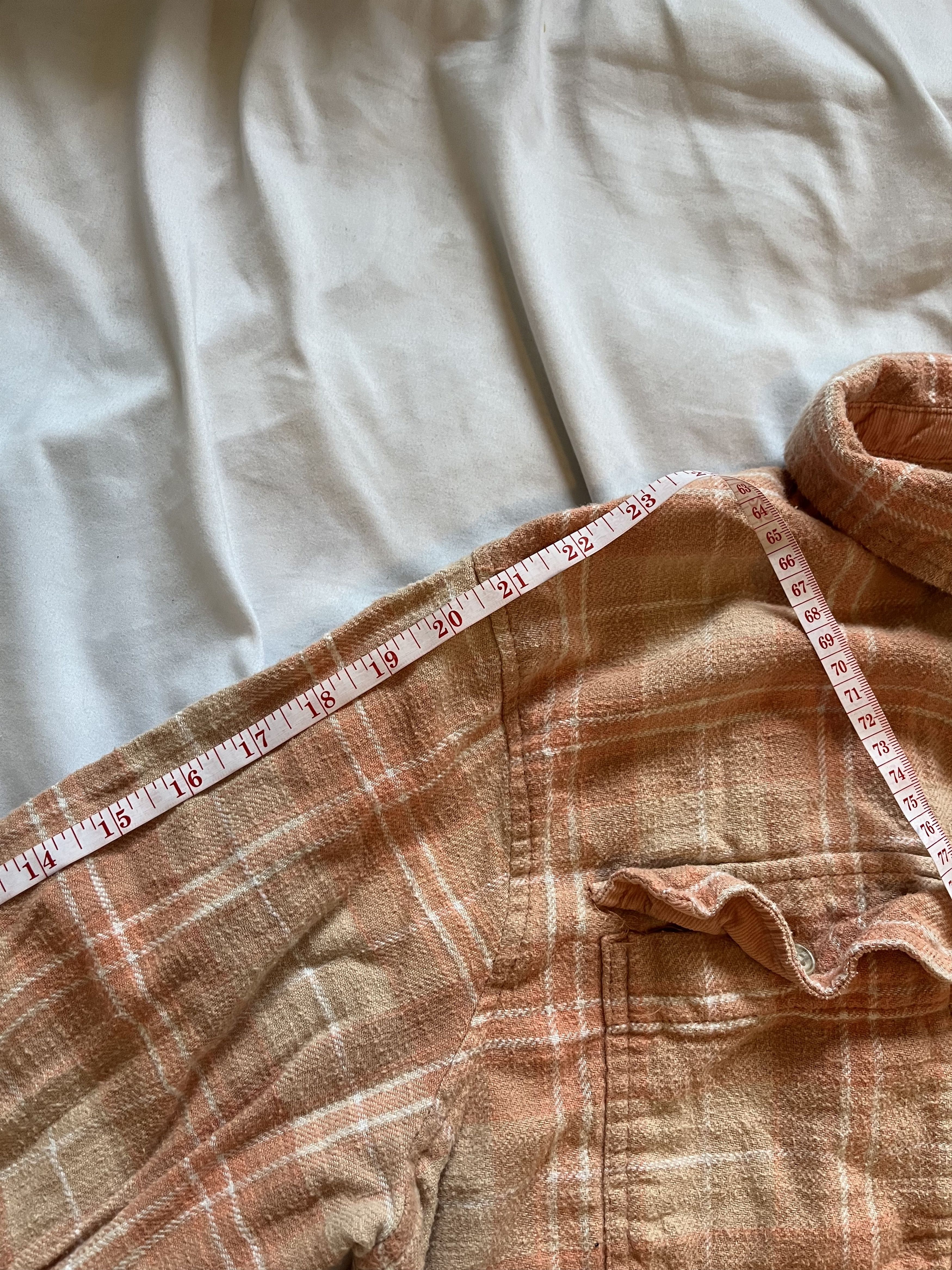 American Eagle Outfitters American Eagle Orange and White Flannel Shirt Size M / US 6-8 / IT 42-44 - 7 Thumbnail